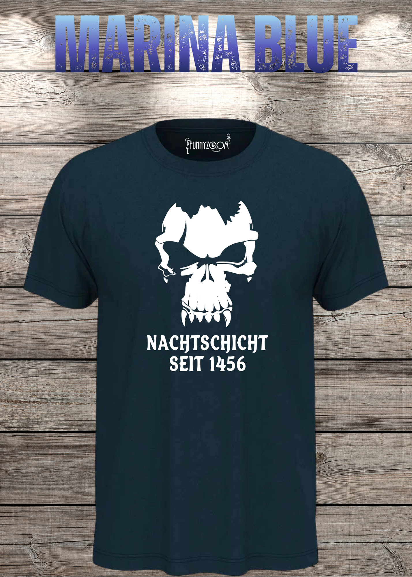Gothic T-Shirt Skull Totenkopf Vampir Nachtschicht seit 1456 – Unisex Geschenkidee