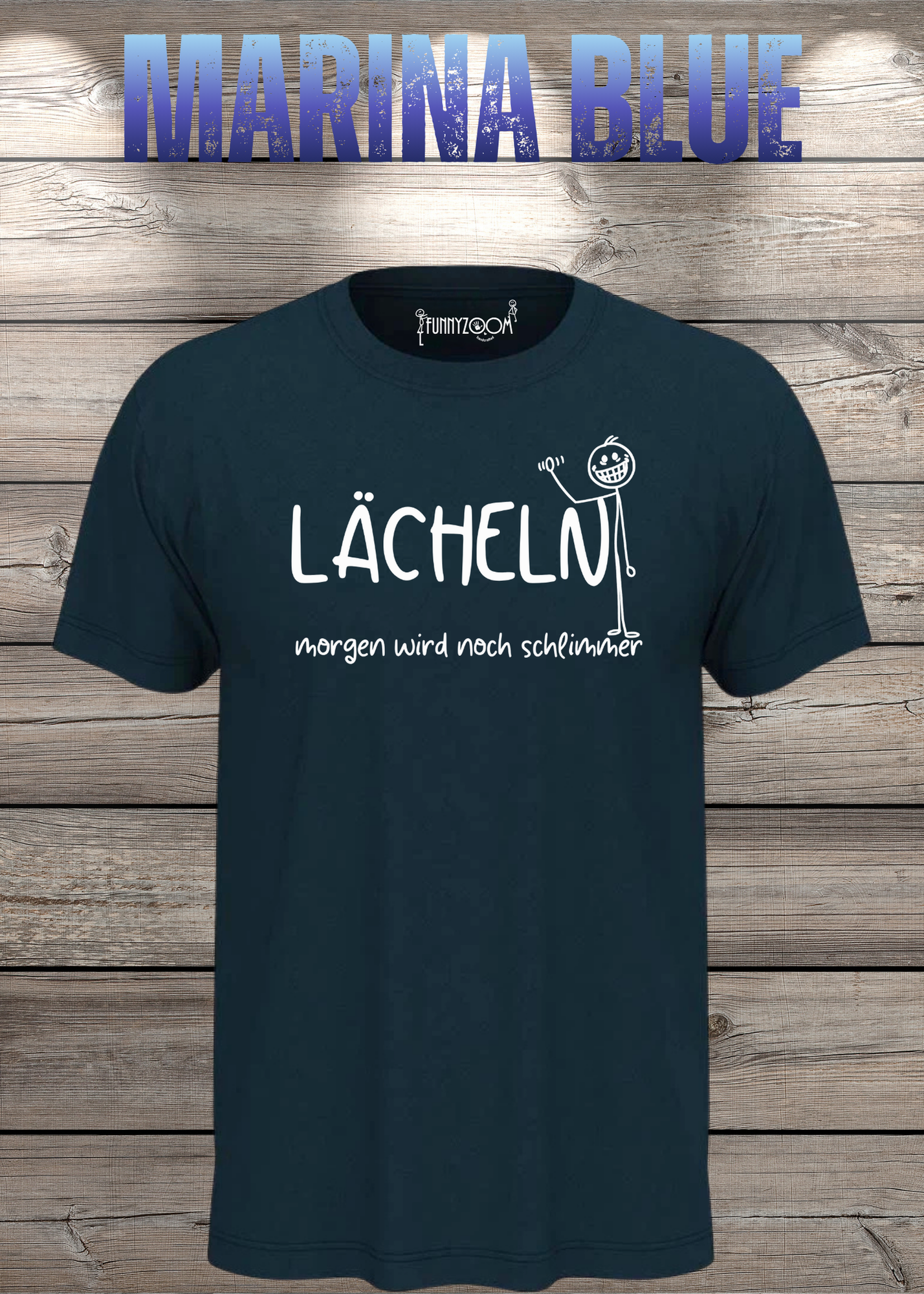 Lächeln morgen wird noch schlimmer T-Shirt - Witziges Statement Shirt - Lustiges Geschenk Unisex