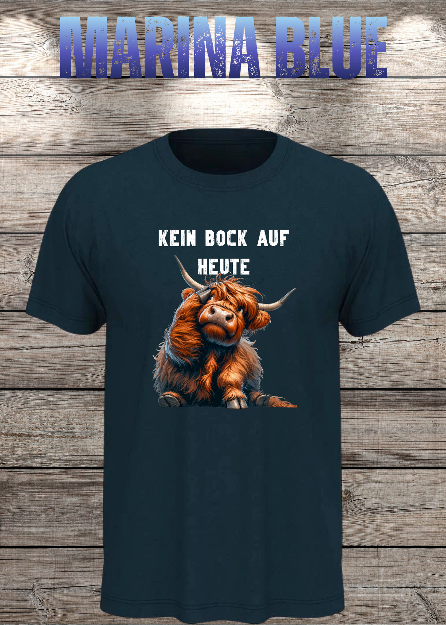 Highland Kuh Unisex T-Shirt Kein Bock auf heute - Montags-Mood