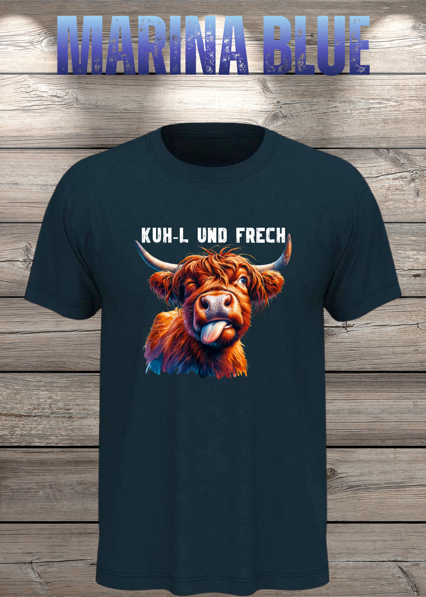 Highland Kuh Unisex T-Shirt Kuh-l und frech! Zottel-Power