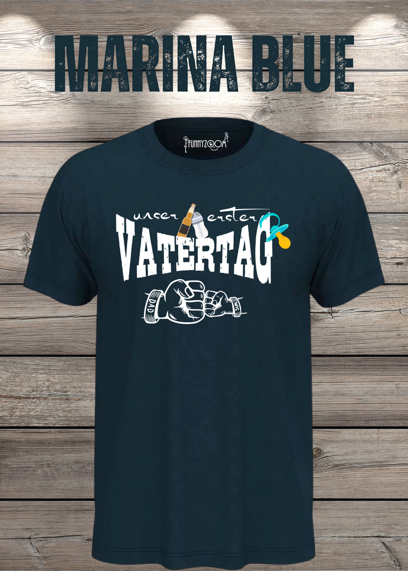 Herren T-Shirt für Papas mit Jungs Unser erster Vatertag Partnerschirt Vater Sohn T-Shirt Geschenkidee Witziges Papa T-Shirt