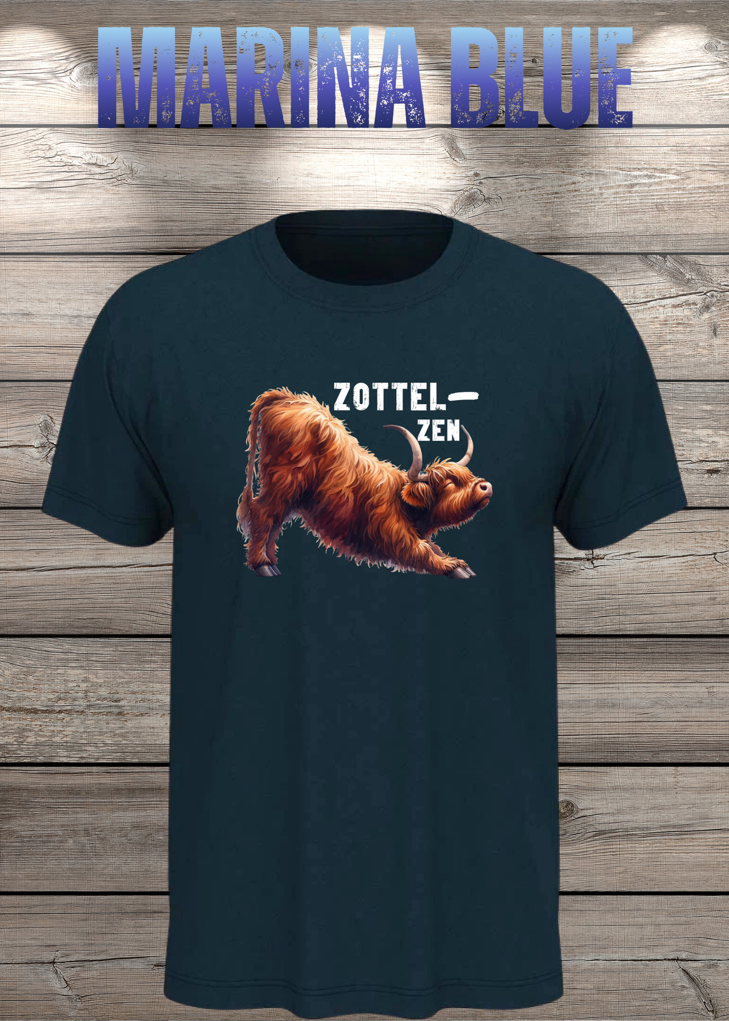 Highland Kuh Unisex T-Shirt - Zottel-Zen - Entspannte Vibes