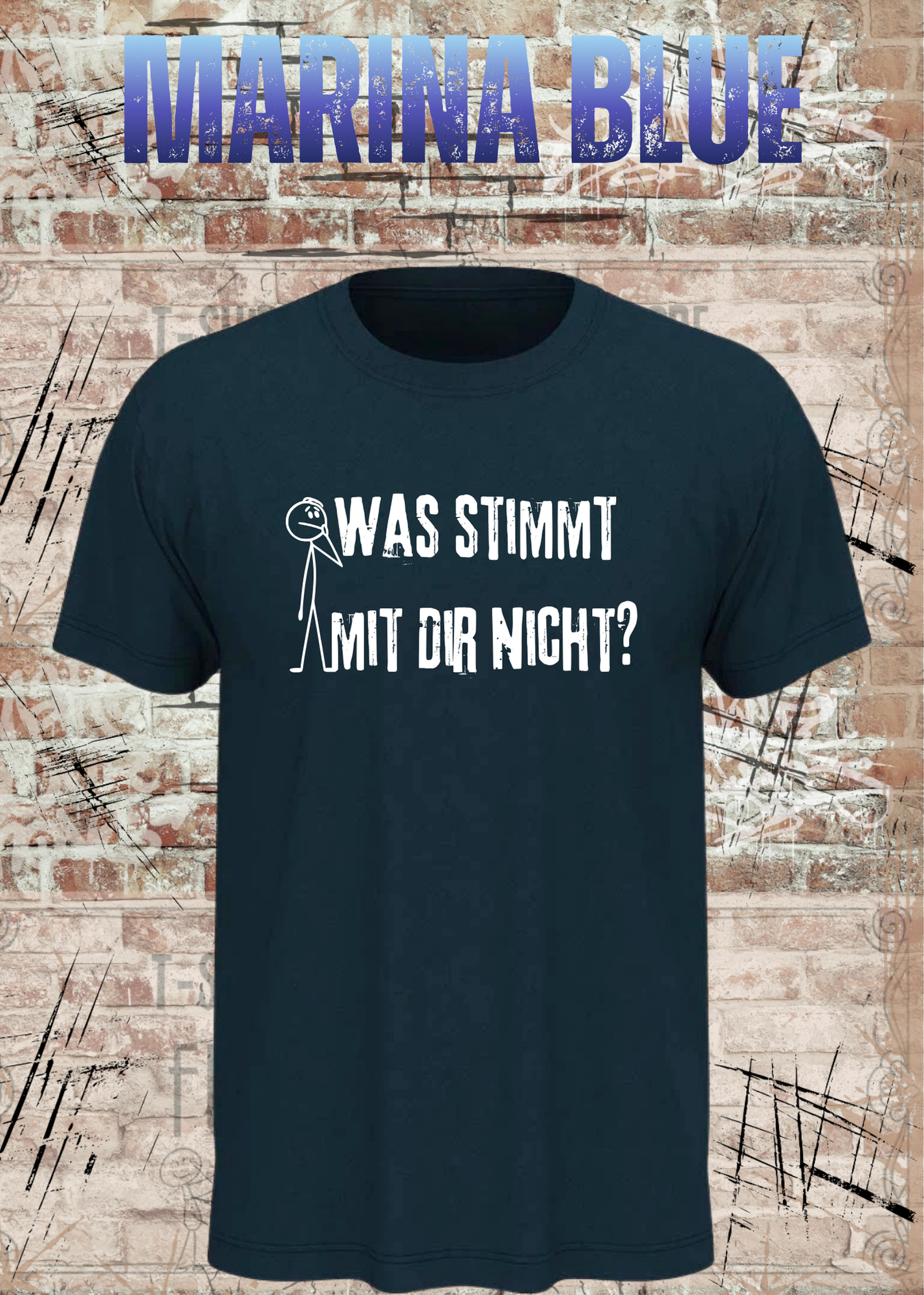 Was stimmt mit dir nicht T-Shirt – Lustiger Spruch Statement Shirt Geschenk
