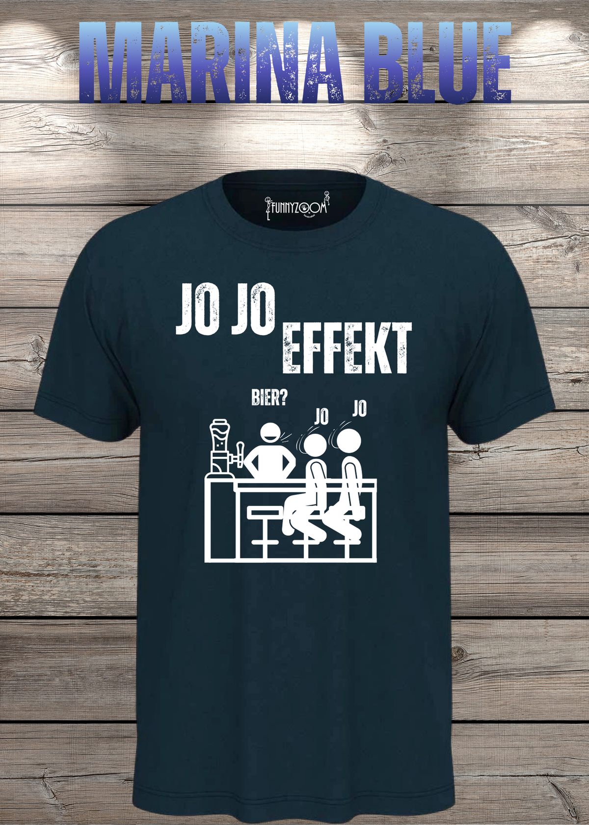 Jo Jo Effekt T-Shirt in Marina Blue.