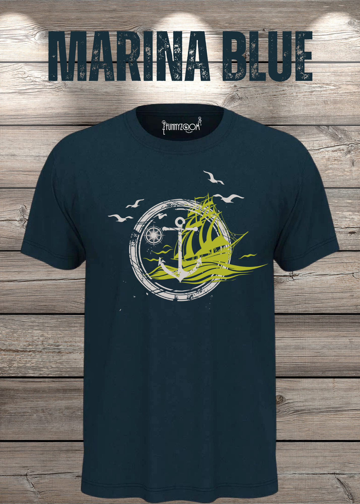T-Shirt Schiff Anker Kompass Witziges T-Shirt mit Spruch Geschenkidee Freizeit T-Shirt Geburtstagsgeschenk Unisex