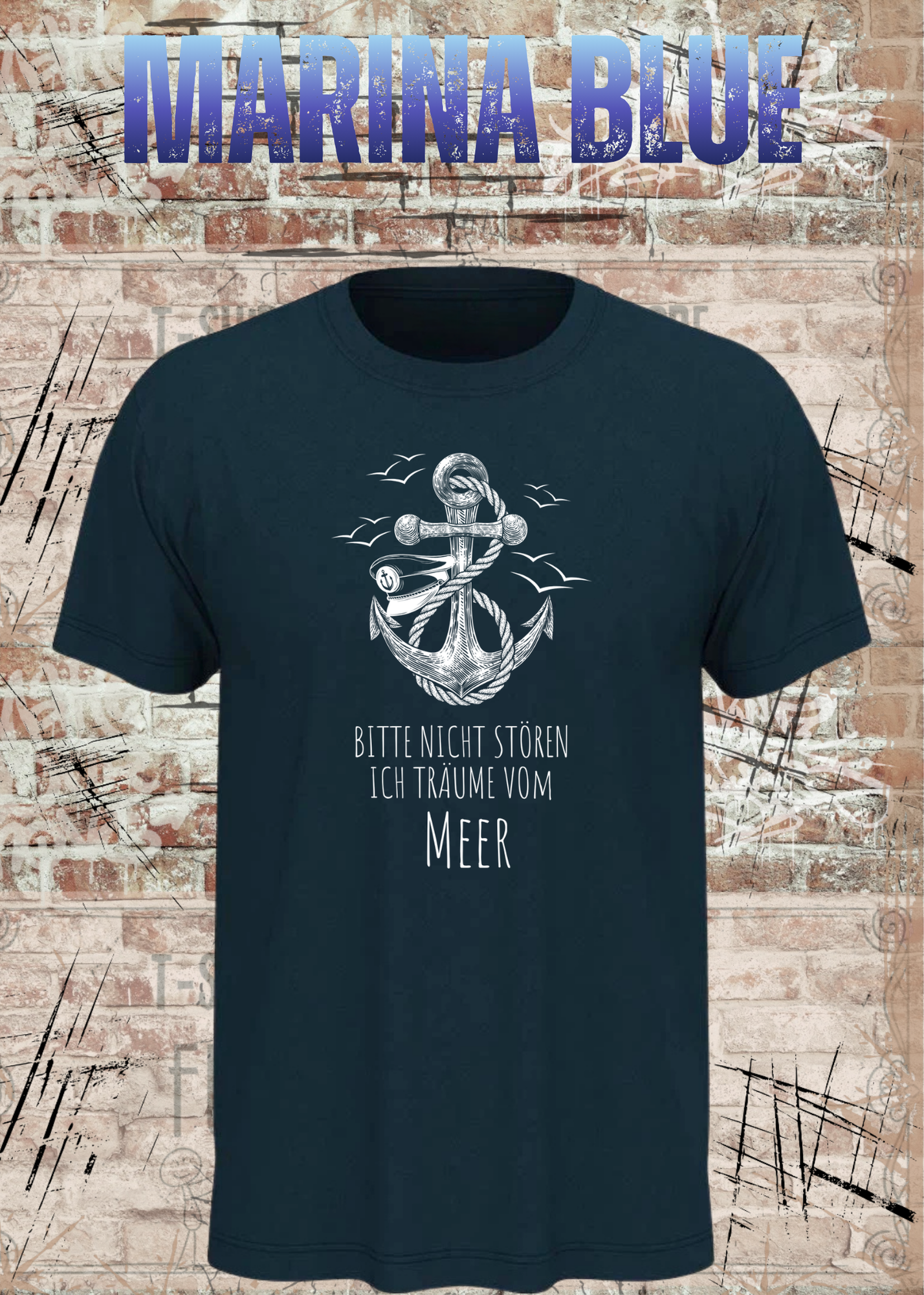 Rockiges Anker T-Shirt Herren & Damen – Bitte nicht stören ich träume vom Meer – Maritime Vintage Shirt