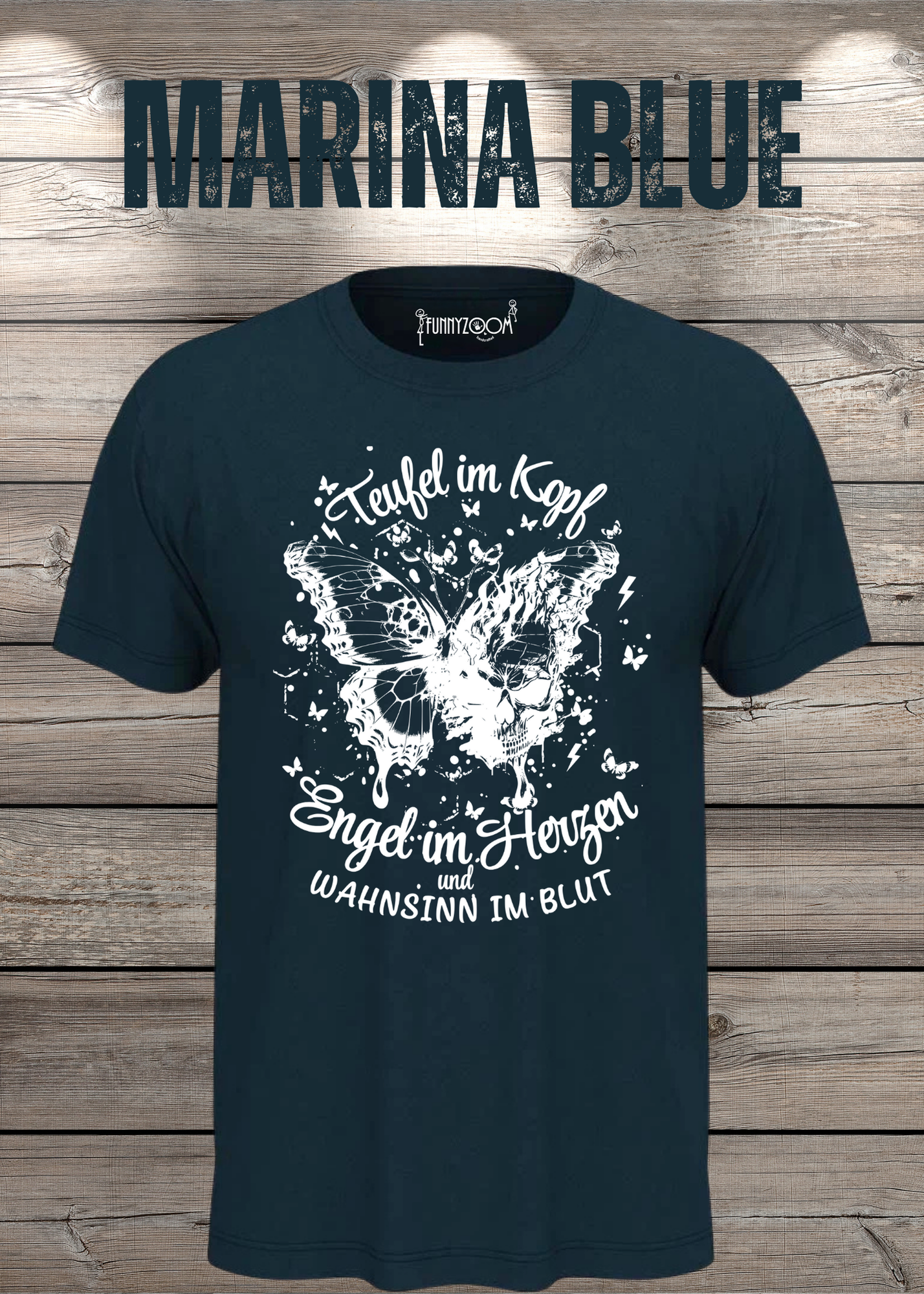 T-Shirt Teufel im Kopf Engel im Herzen Witziges T-Shirt mit Spruch Geschenkidee Unisex