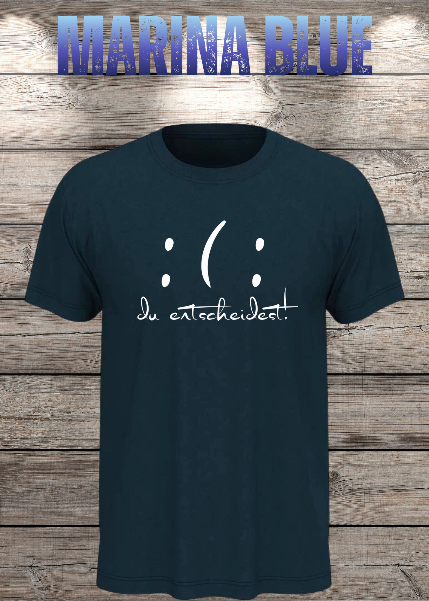 T-Shirt 'Du entscheidest' - Witziges Spruch-Shirt mit gutem & bösem Smiley