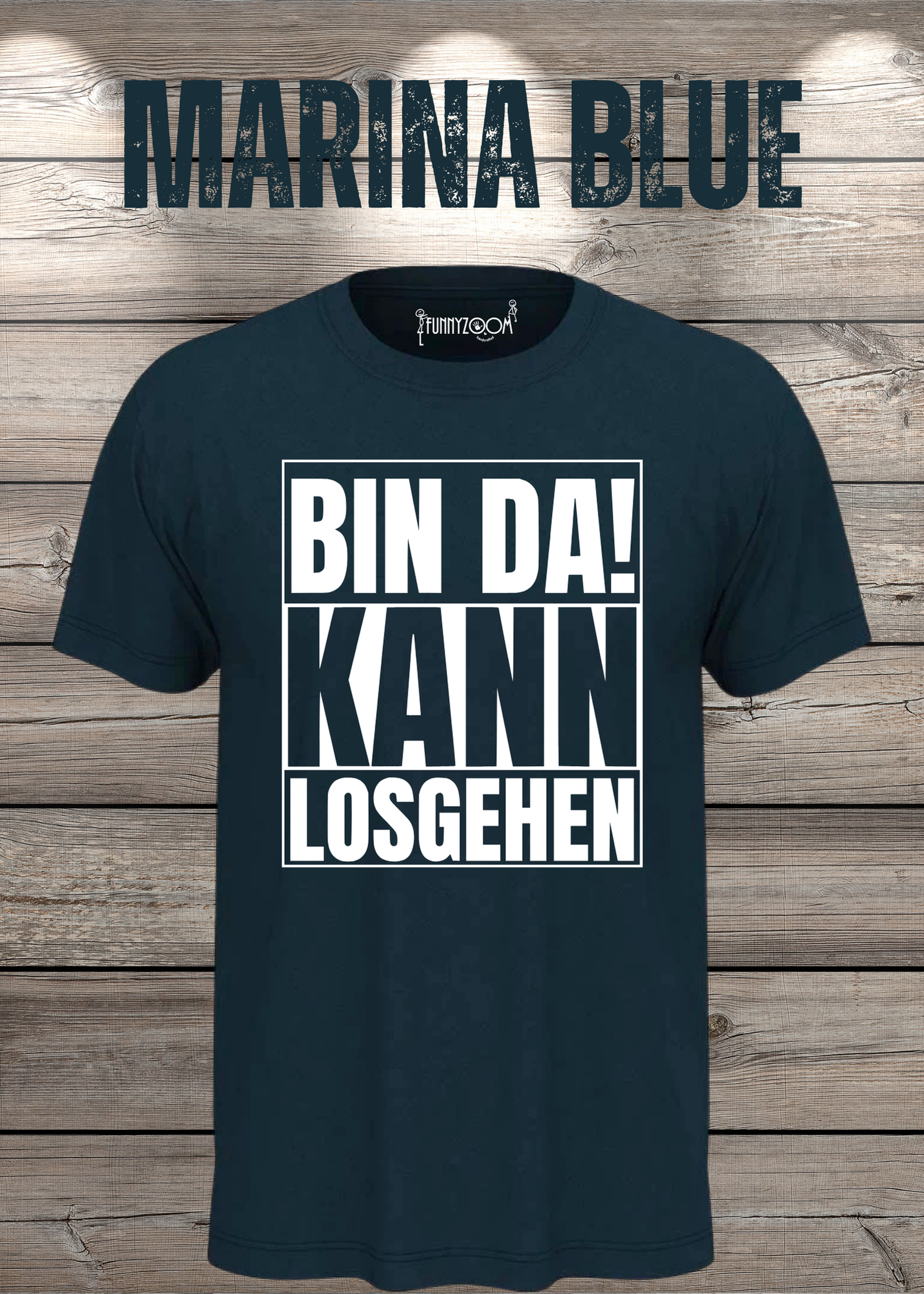 Bin da kann losgehen T-Shirt Witziger Spruch Geschenkidee Unisex