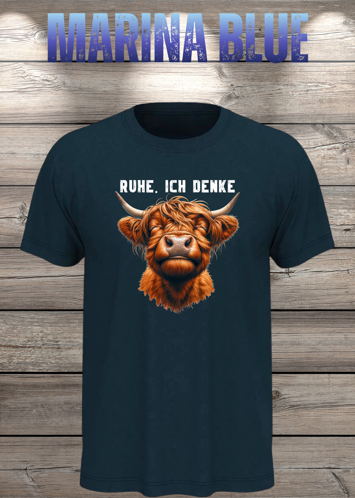 Highland Kuh Unisex T-Shirt - Ruhe! Ich denke...