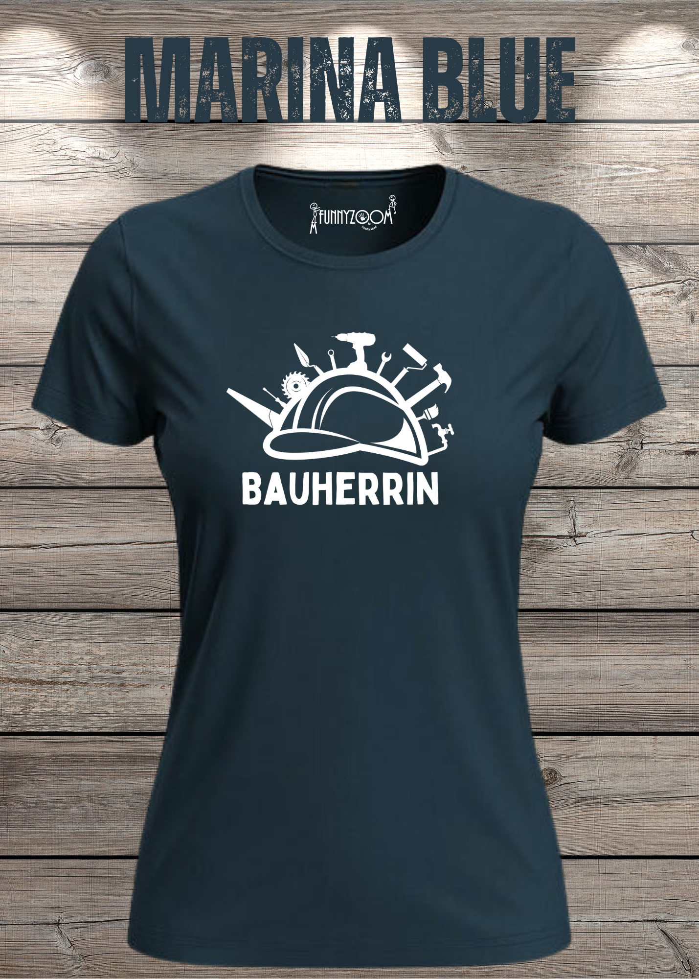 Damen T-Shirt Bauherrin Geschenkidee für Hausbesitzerin Witziges T-Shirt mit Spruch Lustiges Freizeit T-Shirt Haus bauen