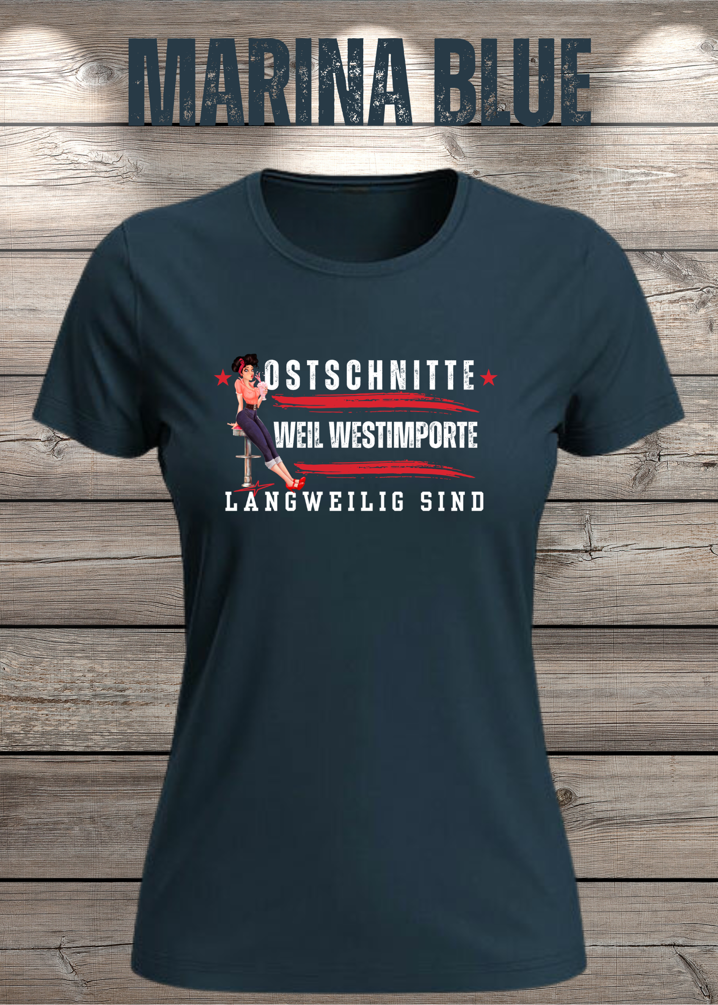 Damen T-Shirt Ostschnitte weil Westimport langweilig ist
