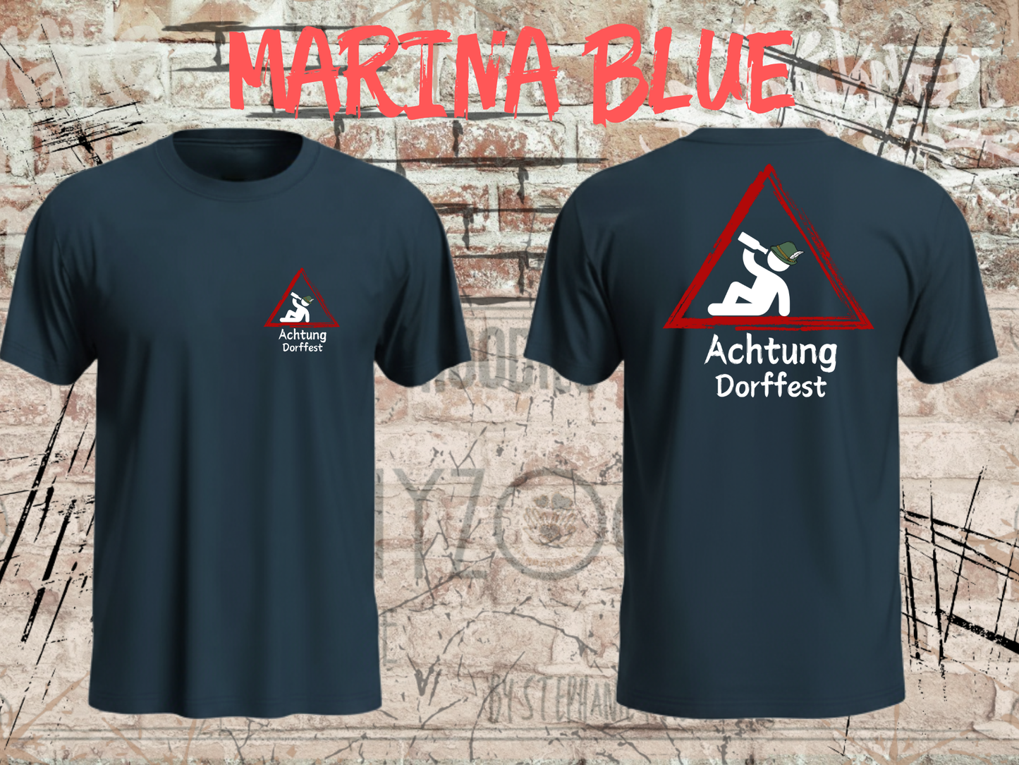 T-Shirt Achtung Dorffest! Kirwa Dorffest Geschenkidee Witziges T-Shirt mit Spruch Lustiges Unisex T-Shirt
