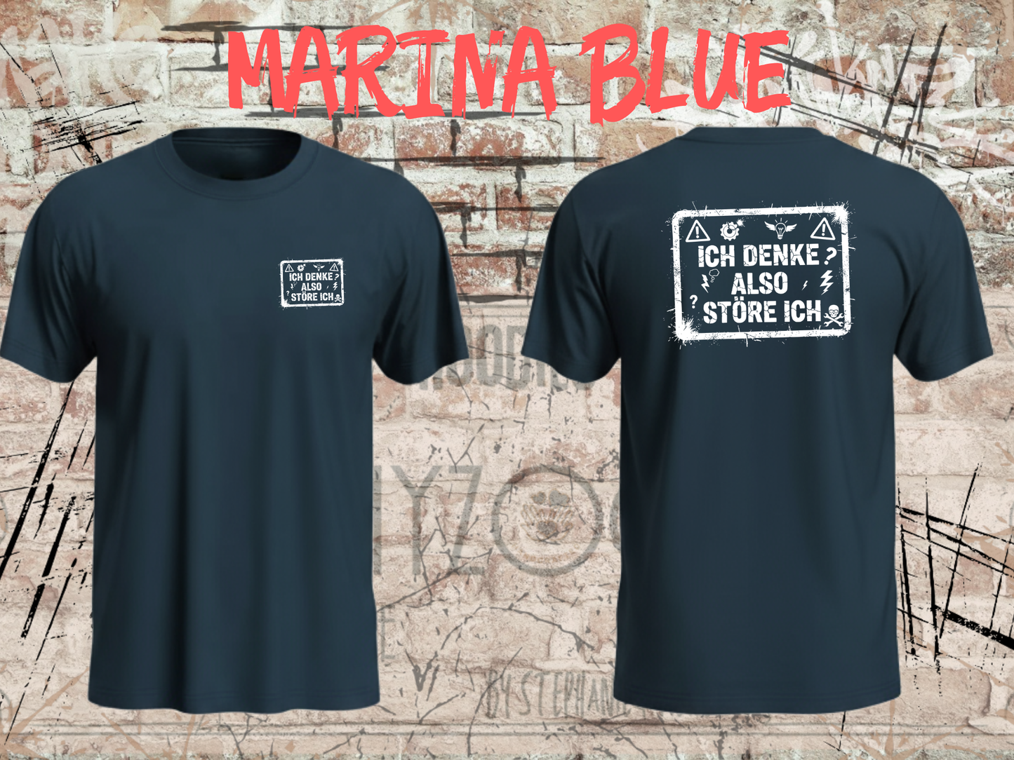 Unisex T-Shirt ich denke, also störe ich