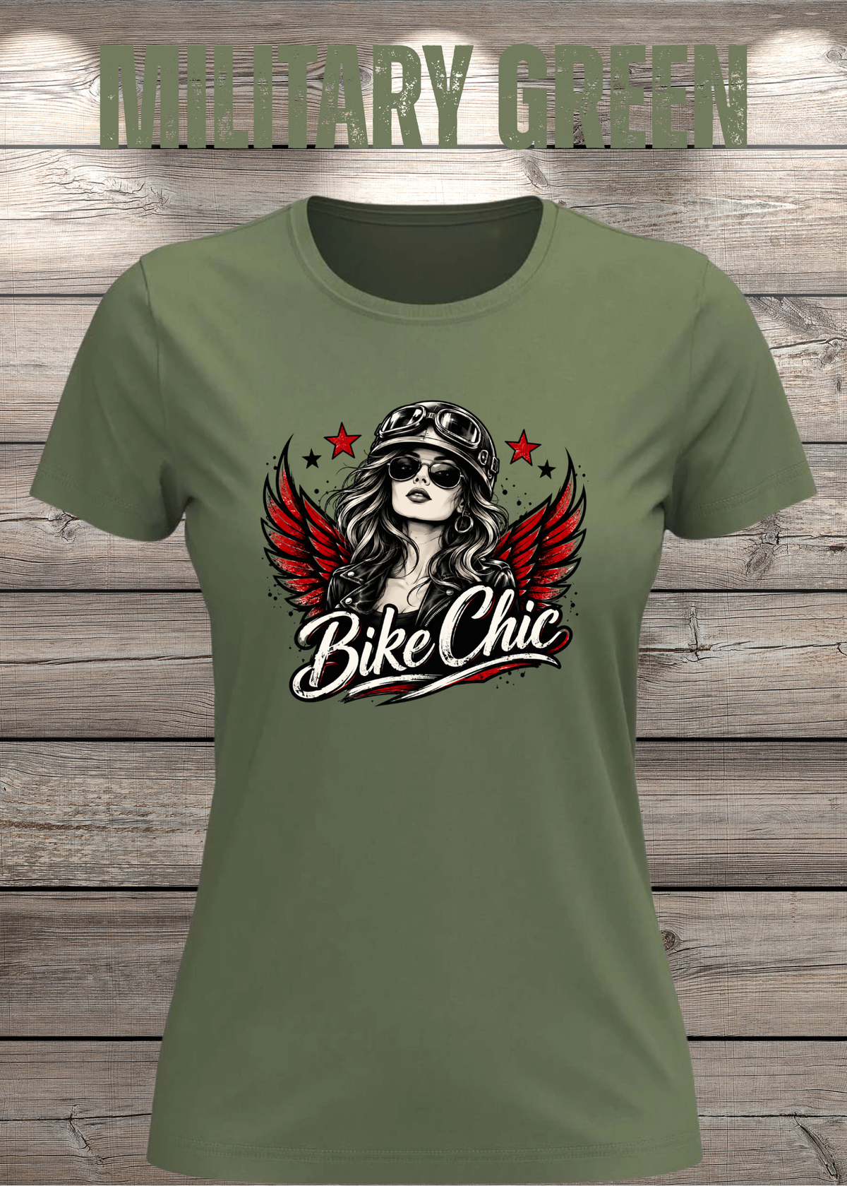 Bike Chic – Damen Biker T-Shirt | Rockiges Motorrad Shirt