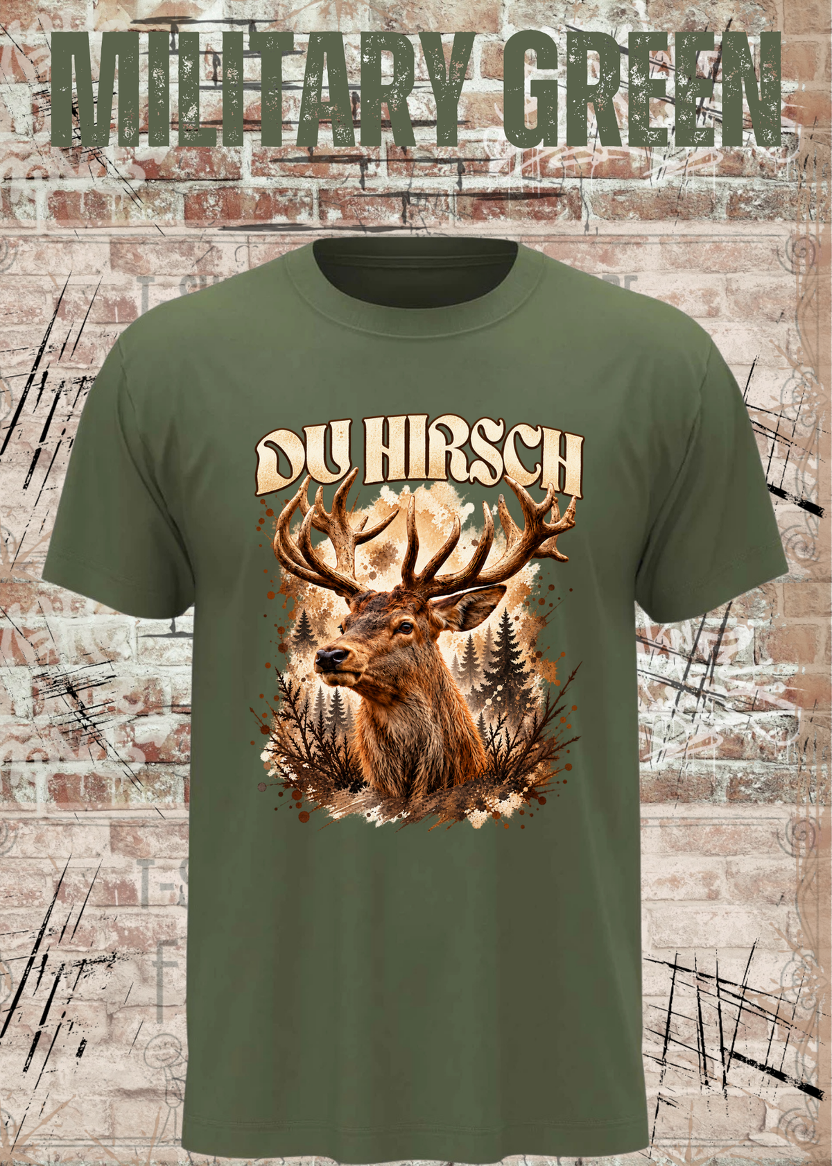 Du Hirsch T-Shirt – Lustiges Hirsch Shirt | Unisex Natur & Jäger Geschenk