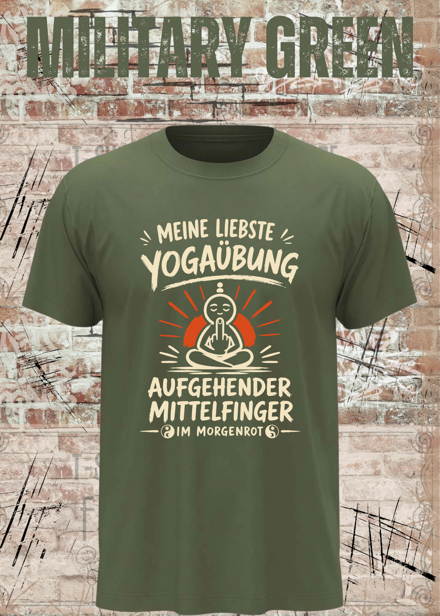 Meine liebste Yogaübung – Aufgehender Mittelfinger | Unisex T-Shirt