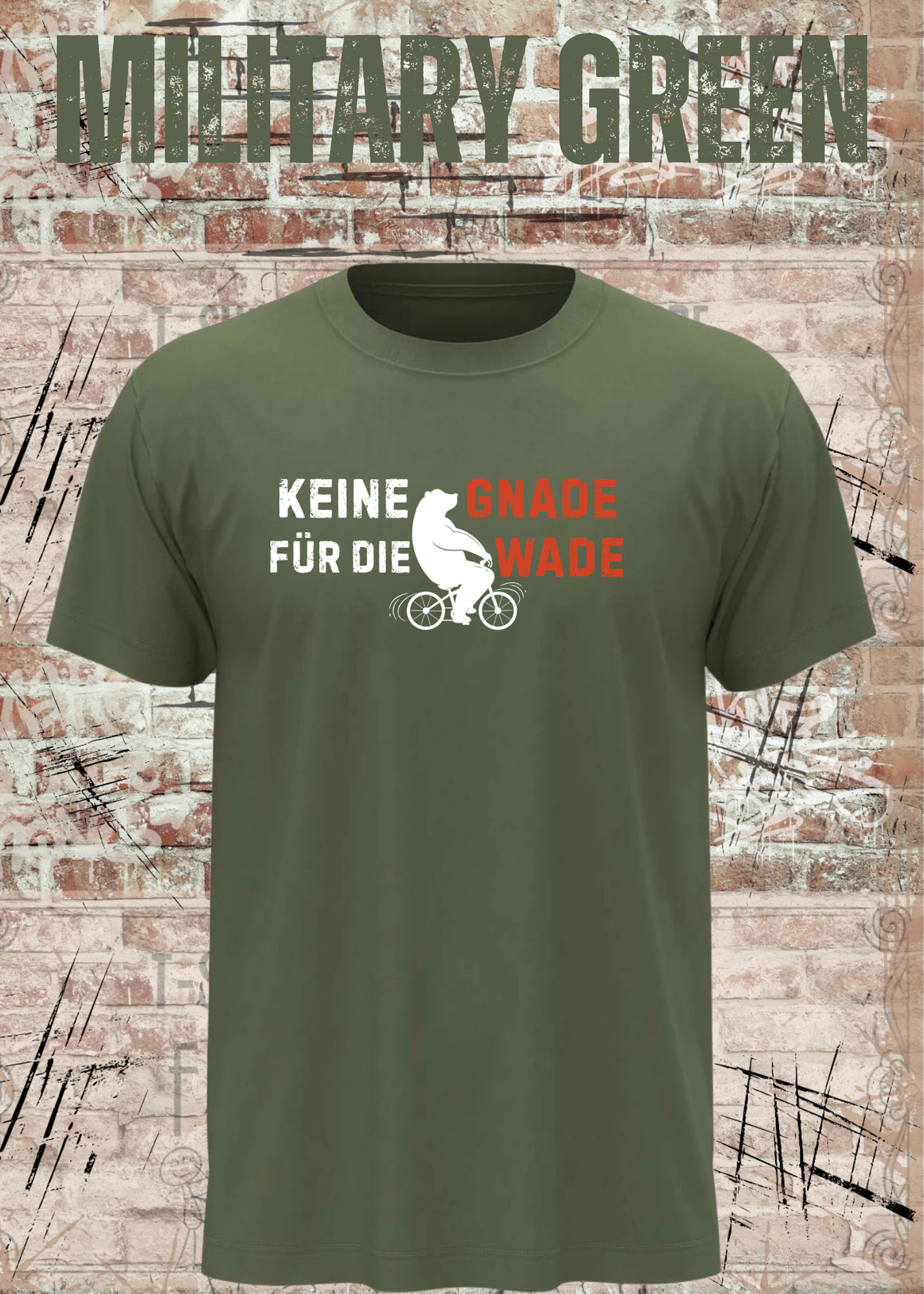 Keine Gnade für die Wade T-Shirt – Lustiges Fahrrad Shirt für Radfahrer & Biker Unisex