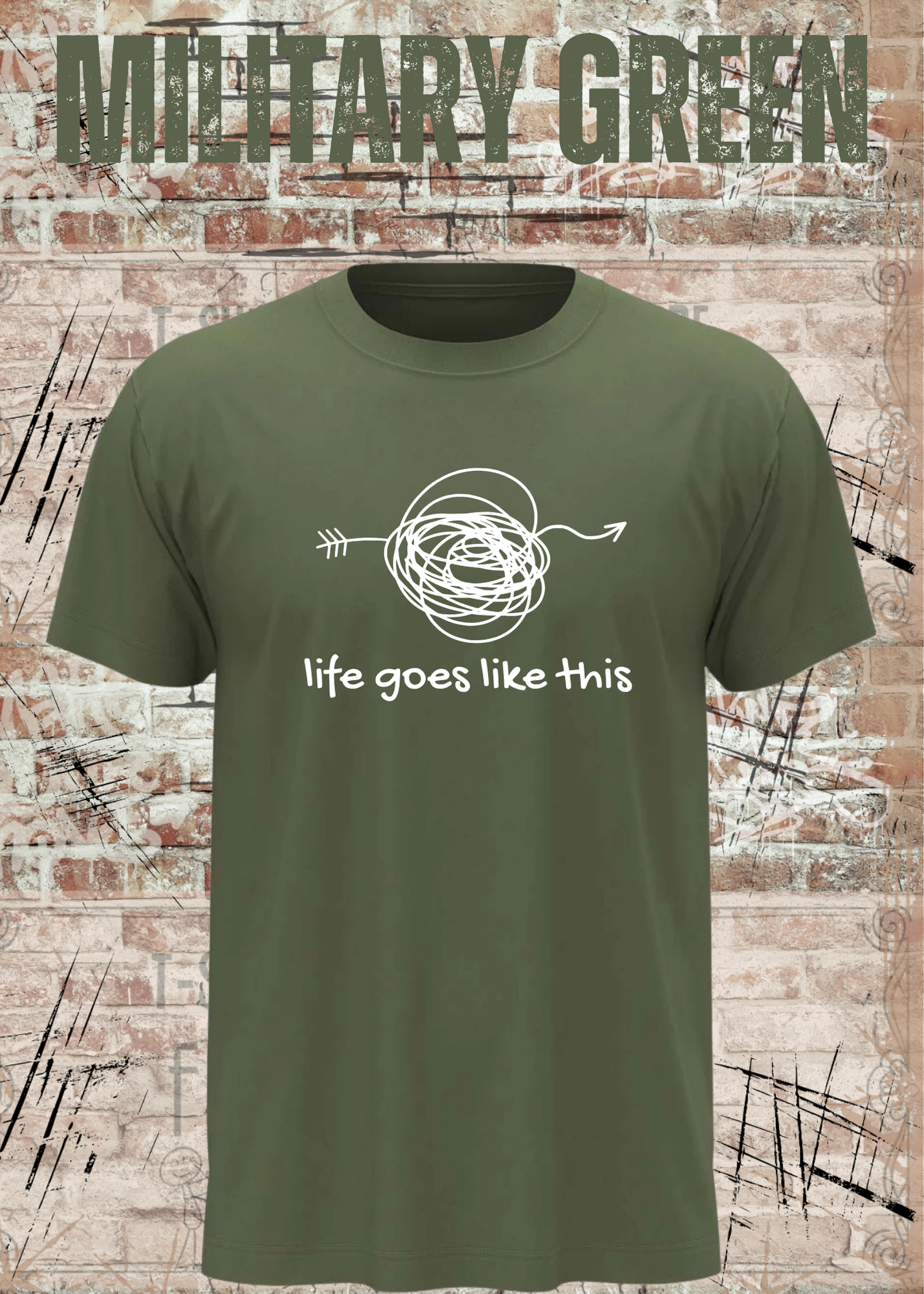 Life goes like this – Philosophisches Unisex T-Shirt | Minimalistisches Statement Shirt