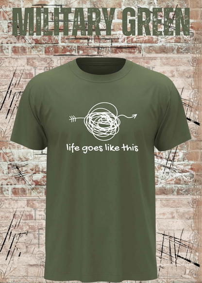 Life Goes Like This – Chaos Statement T-Shirt | FunnyZoom