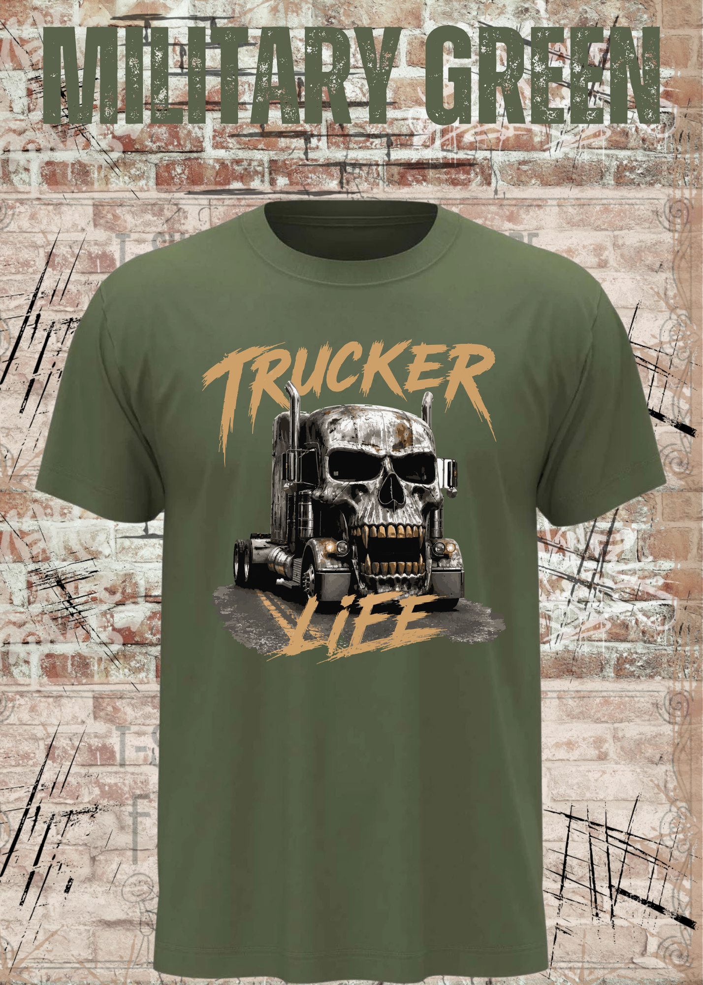 Trucker Life T-Shirt – LKW Totenkopf Shirt für Trucker
