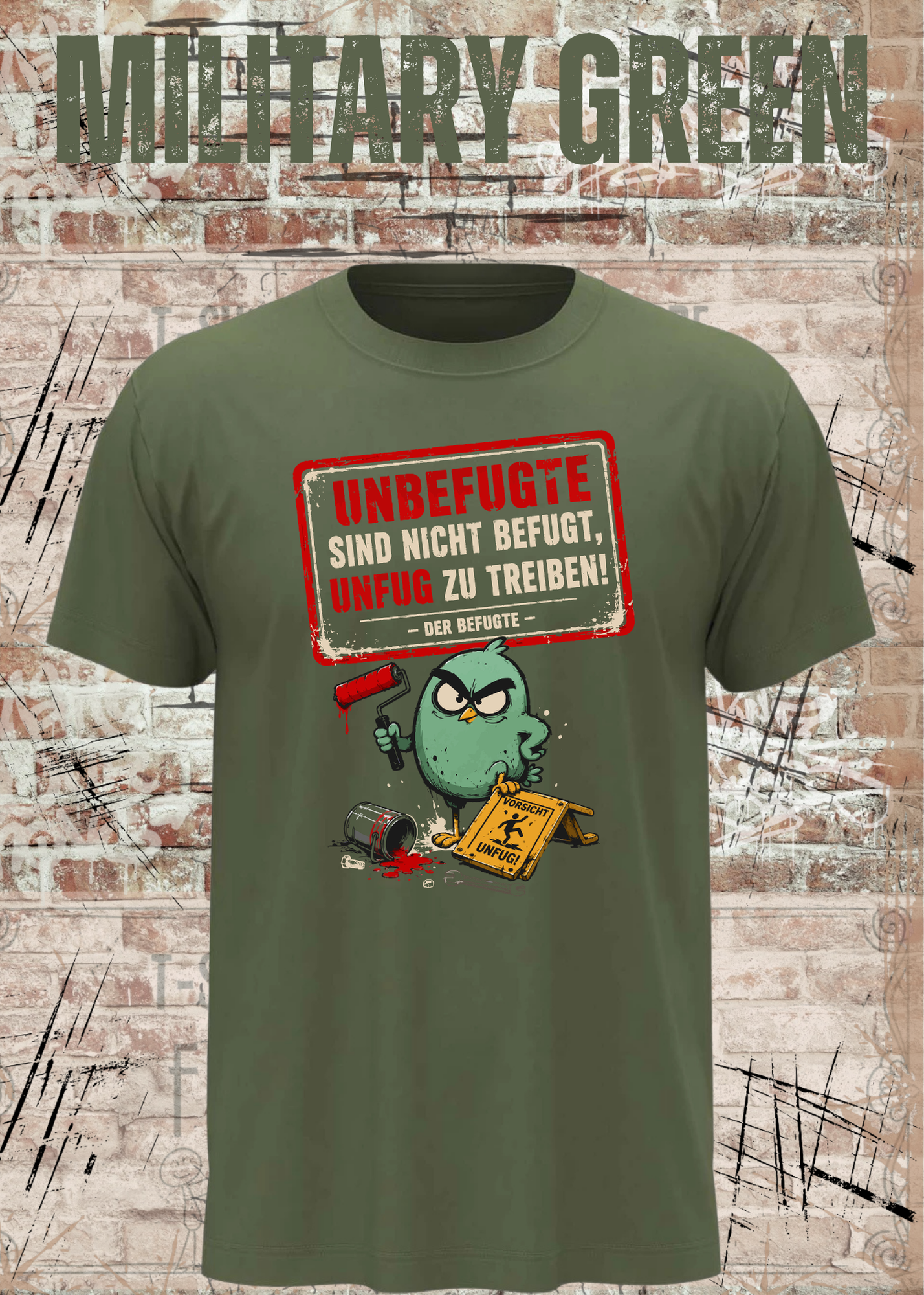 Unbefugte T-Shirt „Unfug zu treiben“ – Lustiges Shirt