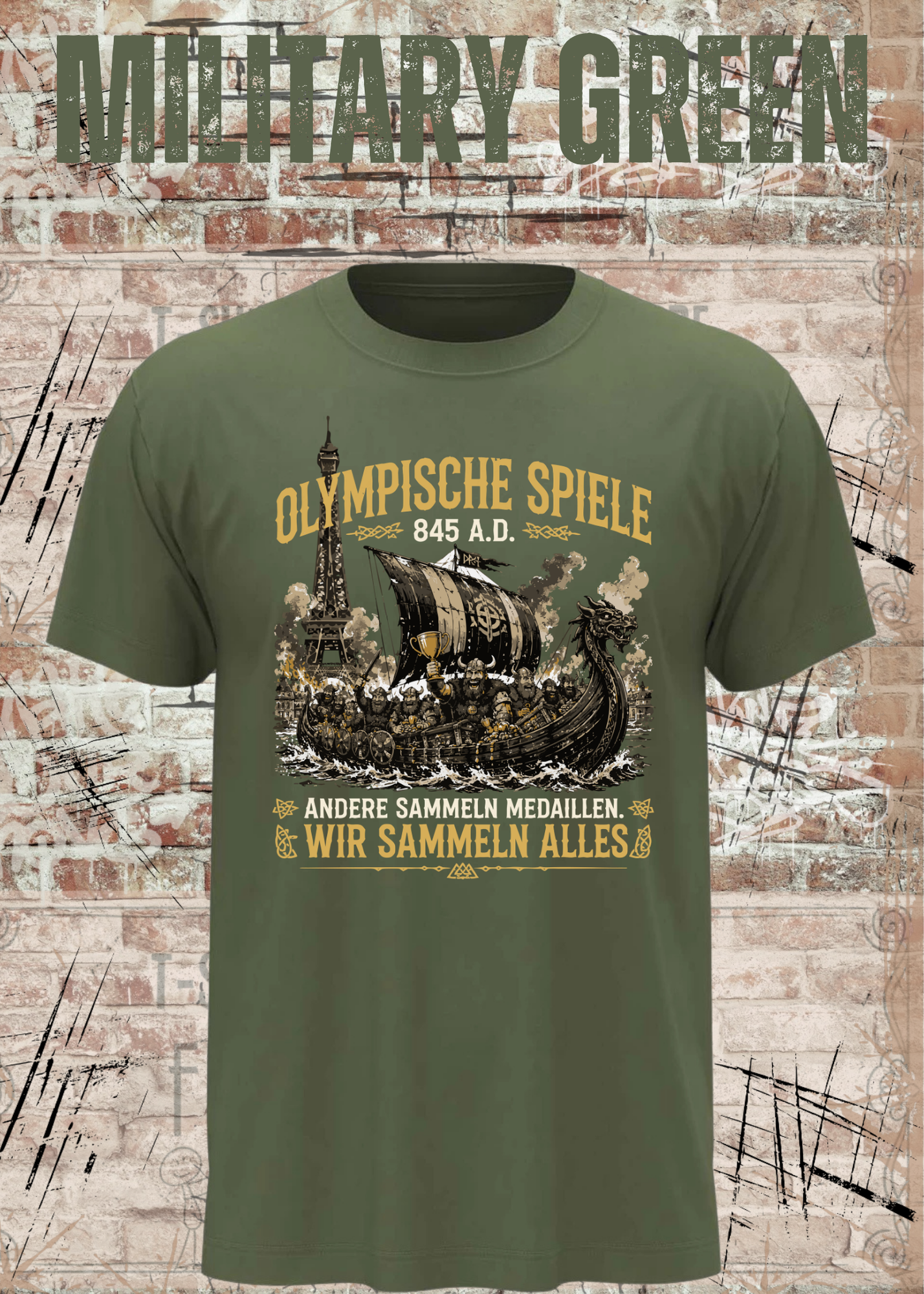 Olympische Spiele 845 A.D. Wikinger T-Shirt – Andere sammeln Medaillen wir sammeln alles Unisex