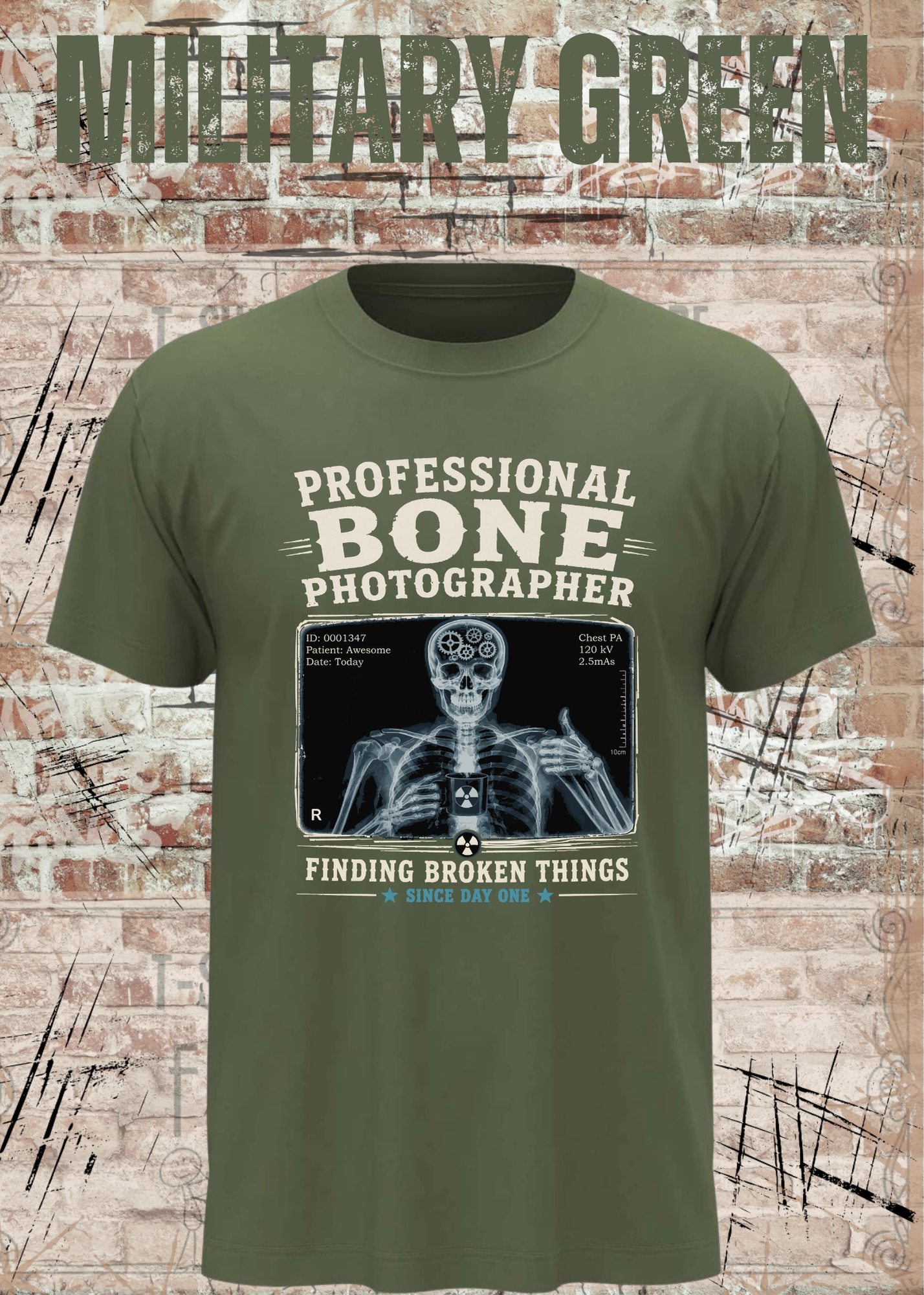 Professional Bone Photographer T-Shirt – Lustiges Radiologie Shirt für Röntgen & Krankenhaus