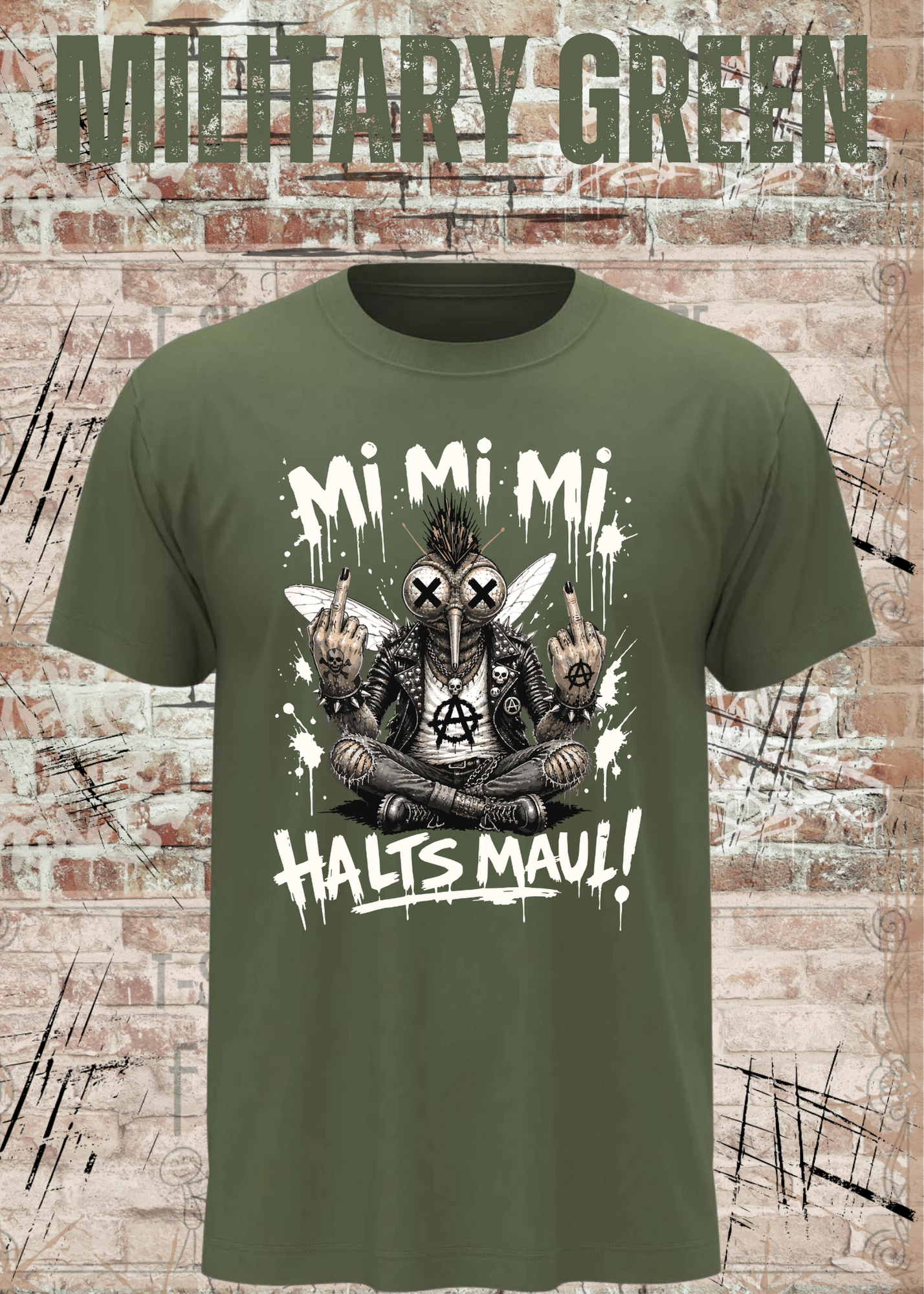 Stech-Mücke Manni T-Shirt – Mi Mi Mi Halt’s Maul Punk Shirt