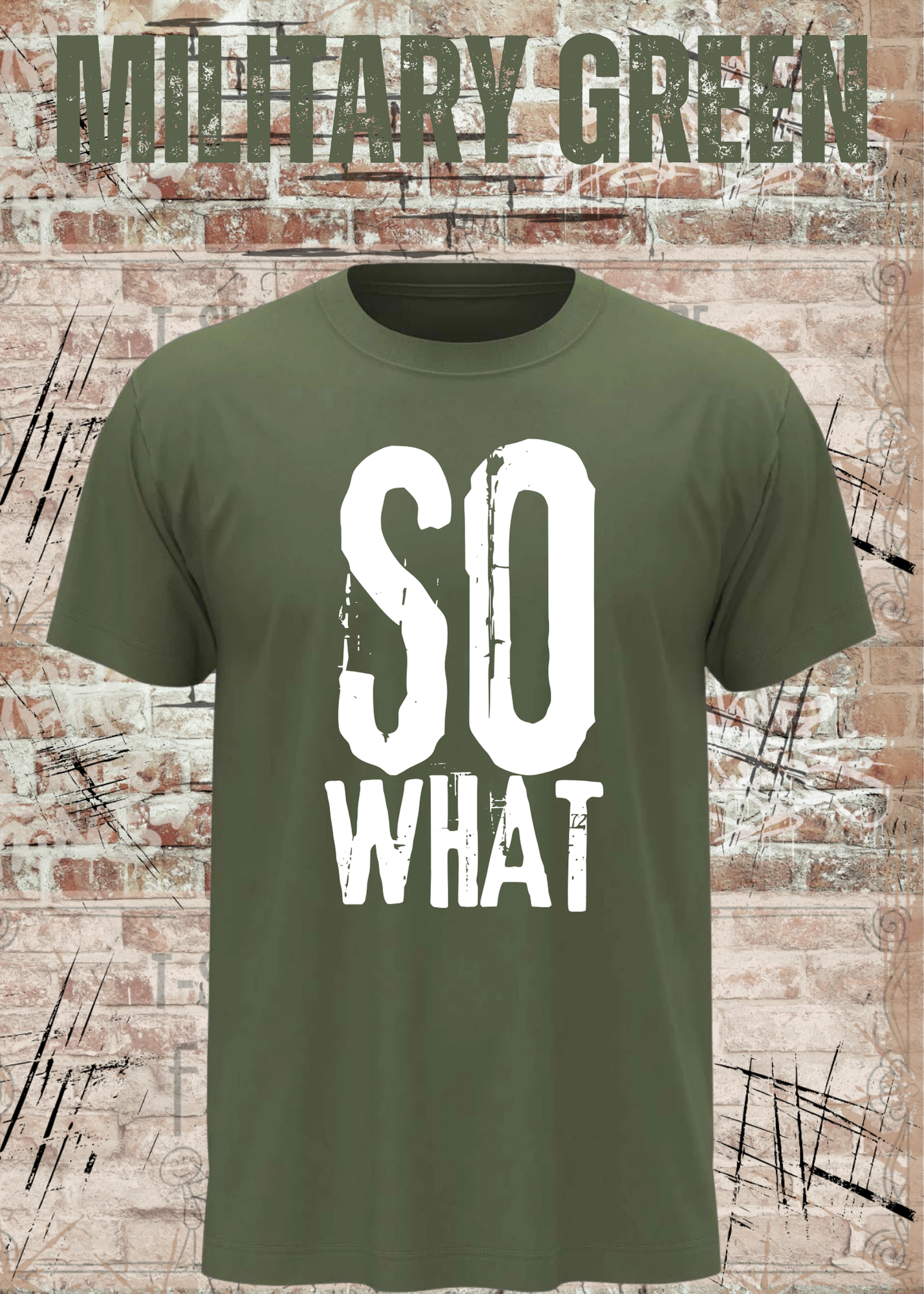 SO WHAT T-Shirt Herren & Damen – Rockiges Vintage Statement Shirt – Urban Streetwear Unisex