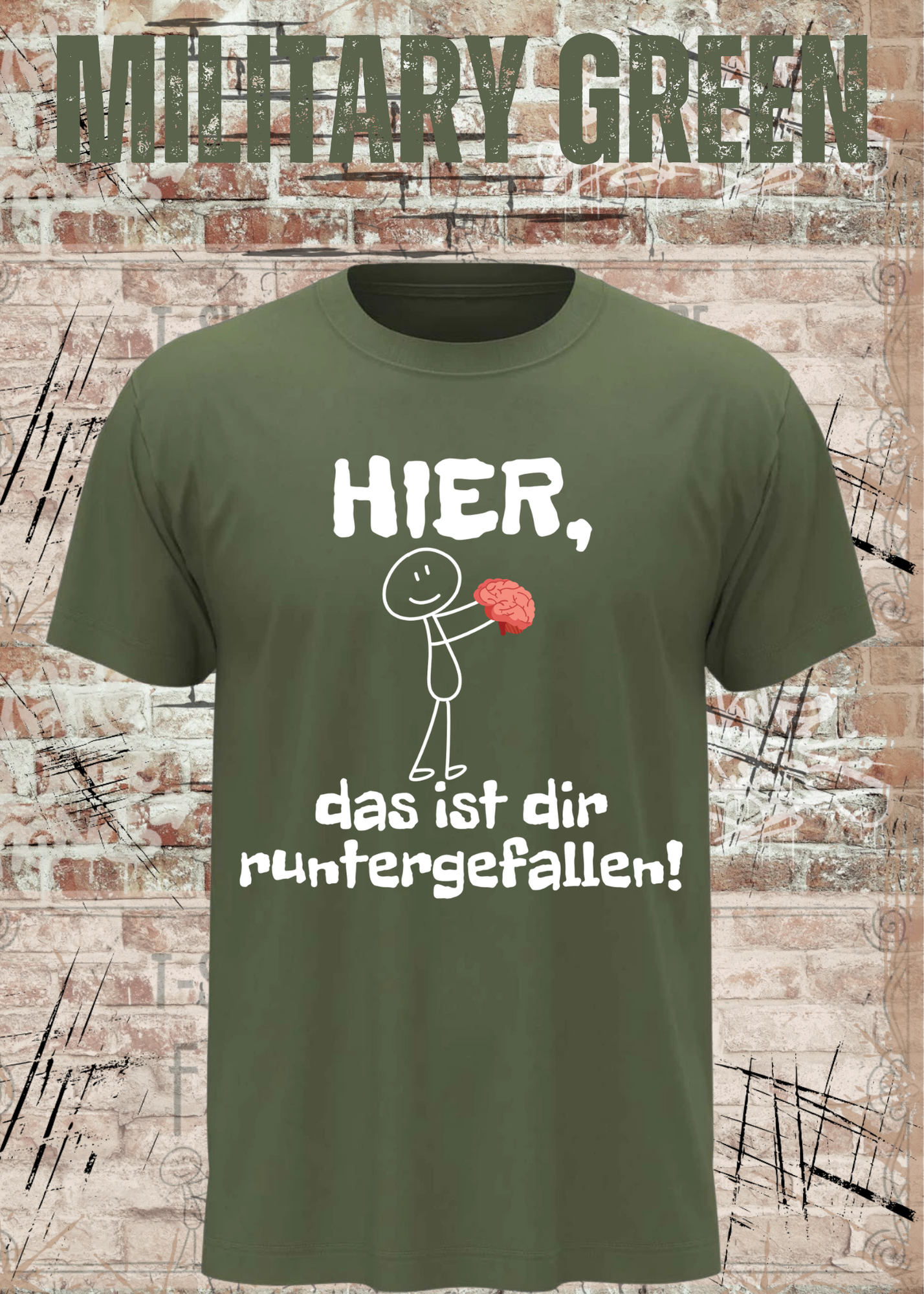 Hier, das ist dir runtergefallen! – Lustiges Unisex T-Shirt