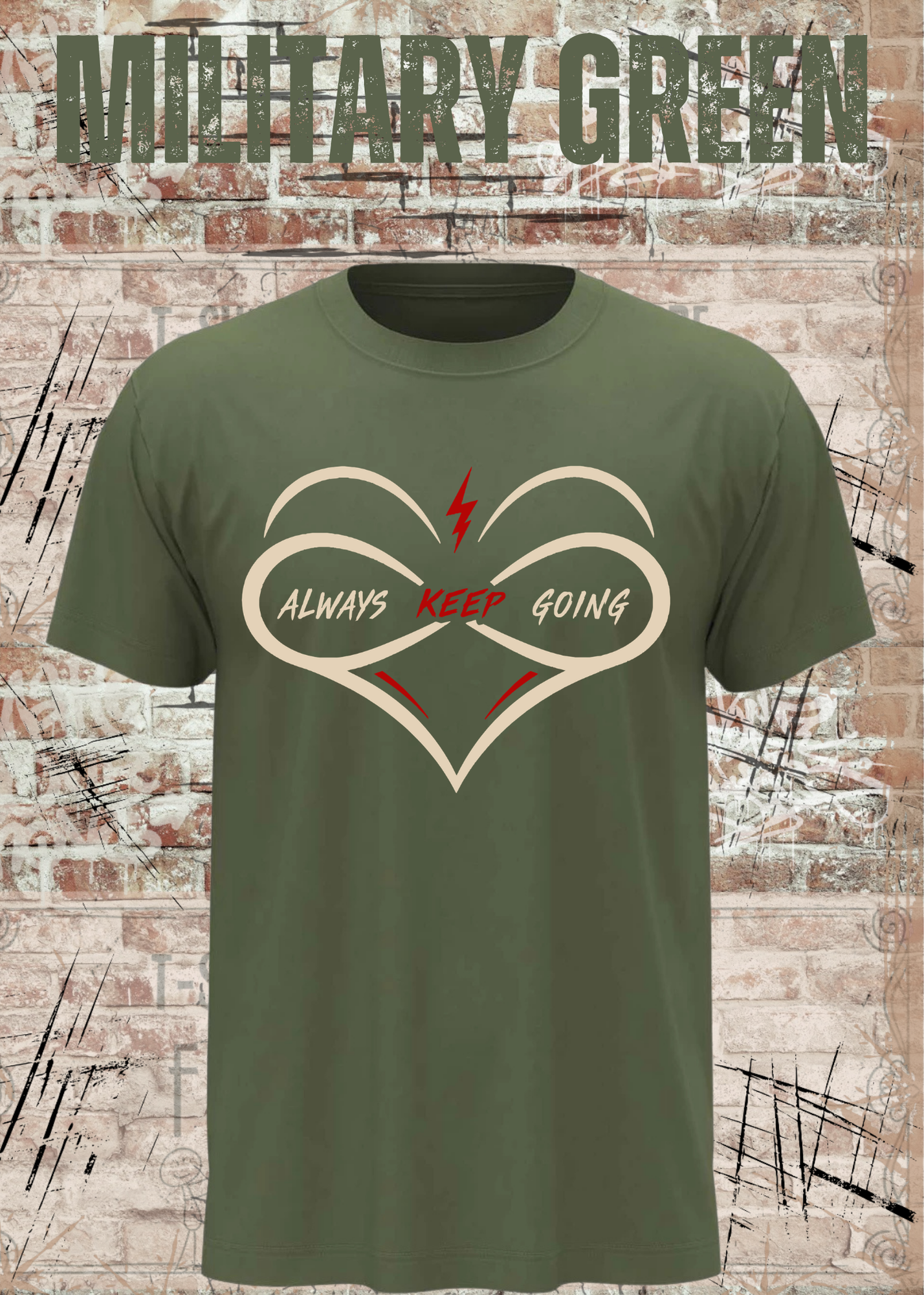 Always Keep Going T-Shirt – Herz & Unendlichkeit