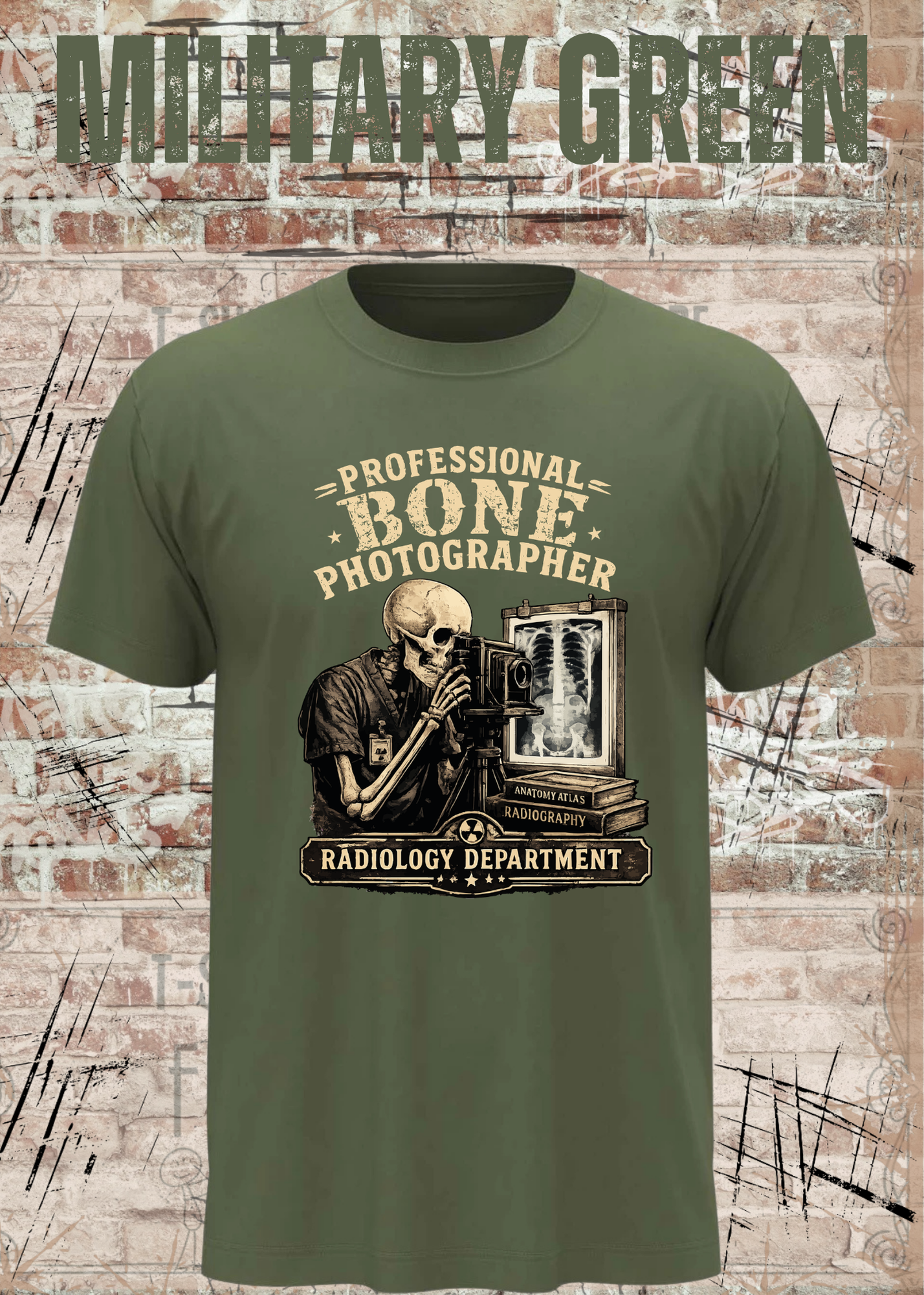 Professional Bone Photographer T-Shirt – Radiology Department Shirt für Röntgen & Klinik