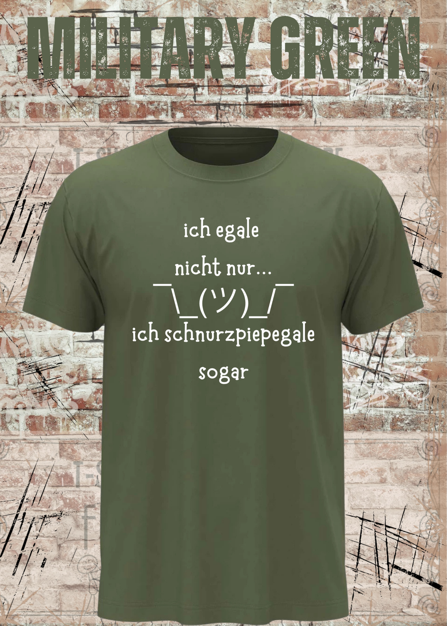 Ich Schnurzpiepegale Sogar T-Shirt – Lustiges Egal Shirt mit Schulterzucken