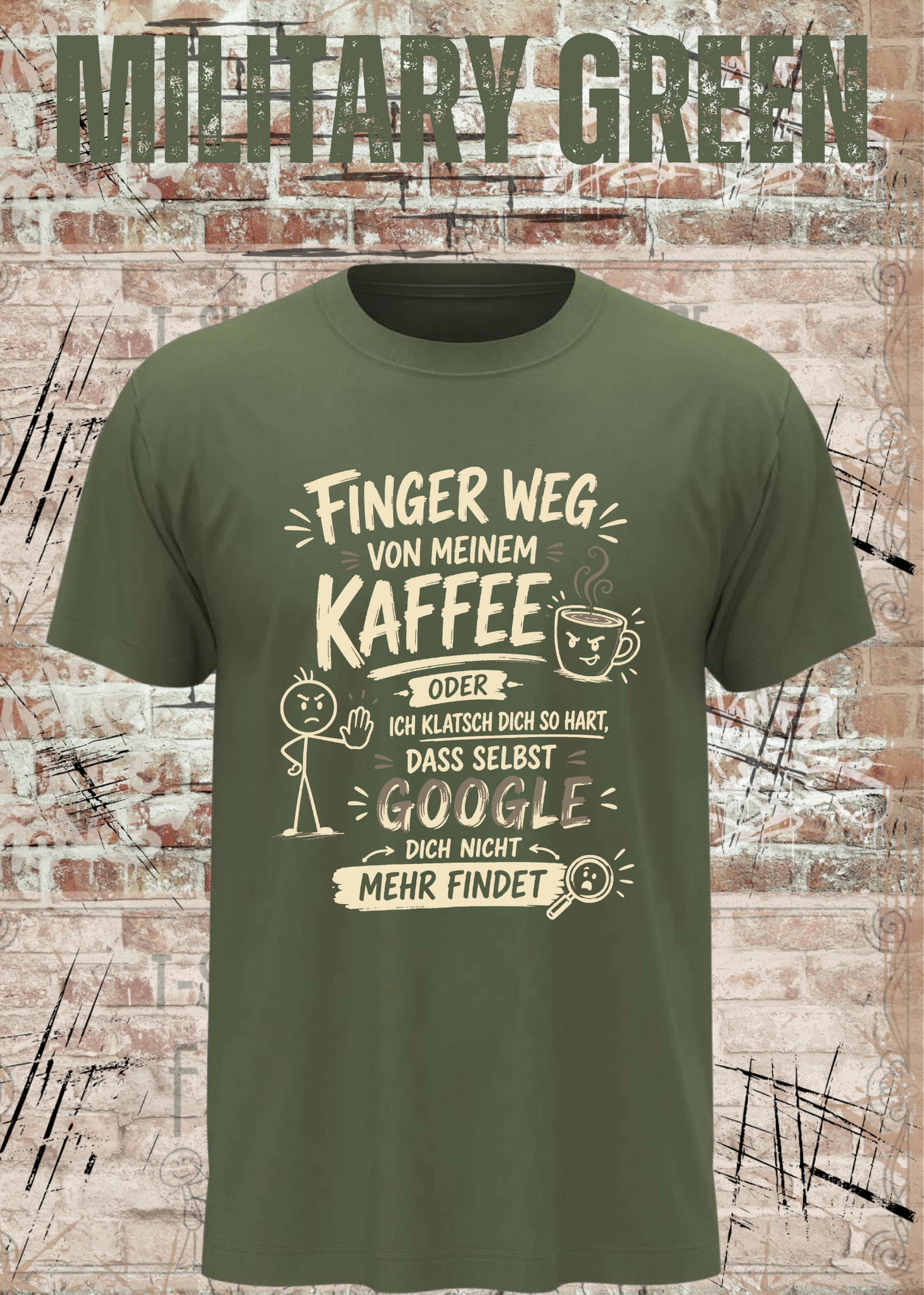 Finger weg von meinem Kaffee – Lustiges Unisex T-Shirt