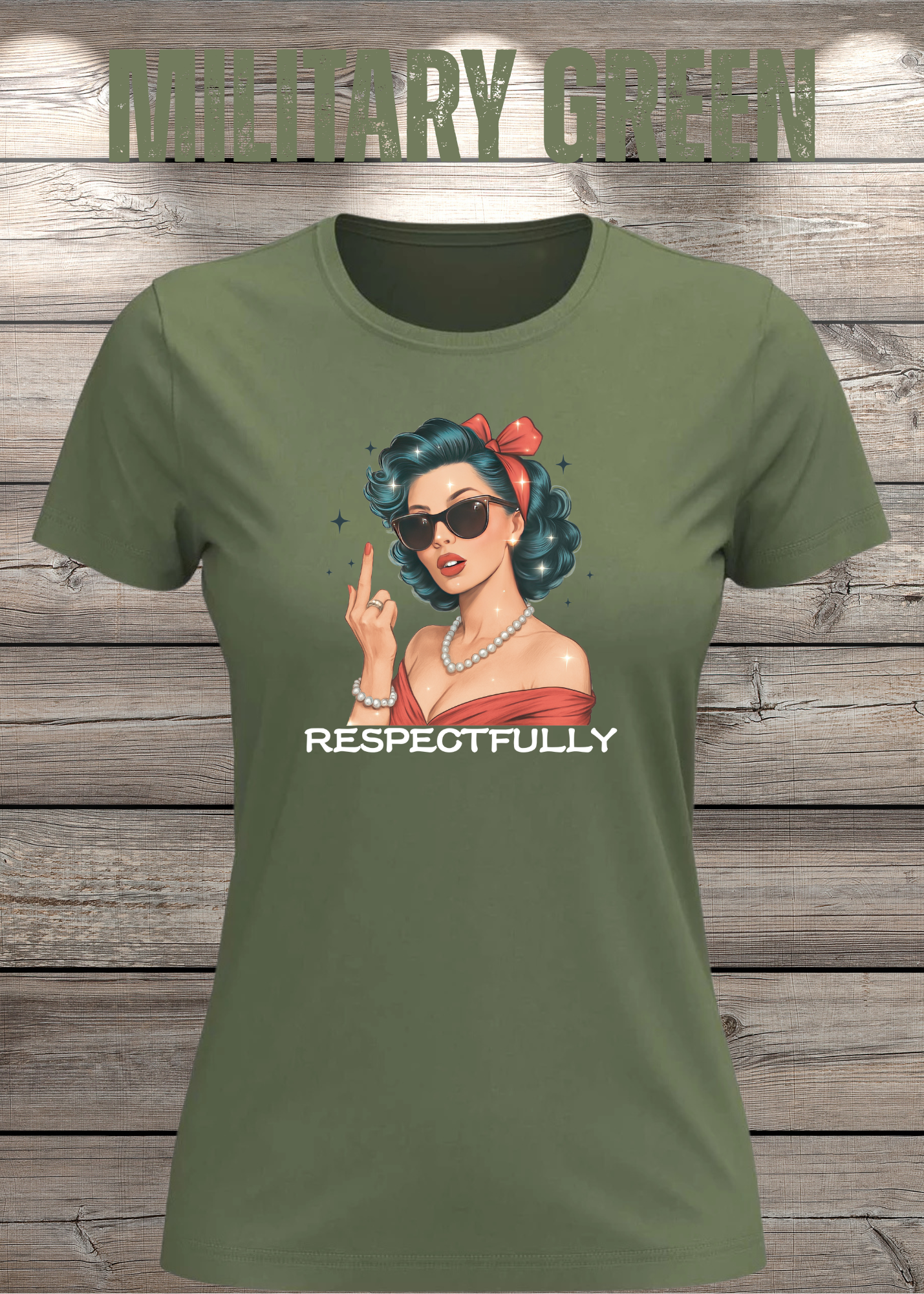 Respectfully - Sass Damen T-Shirt mit Spruch