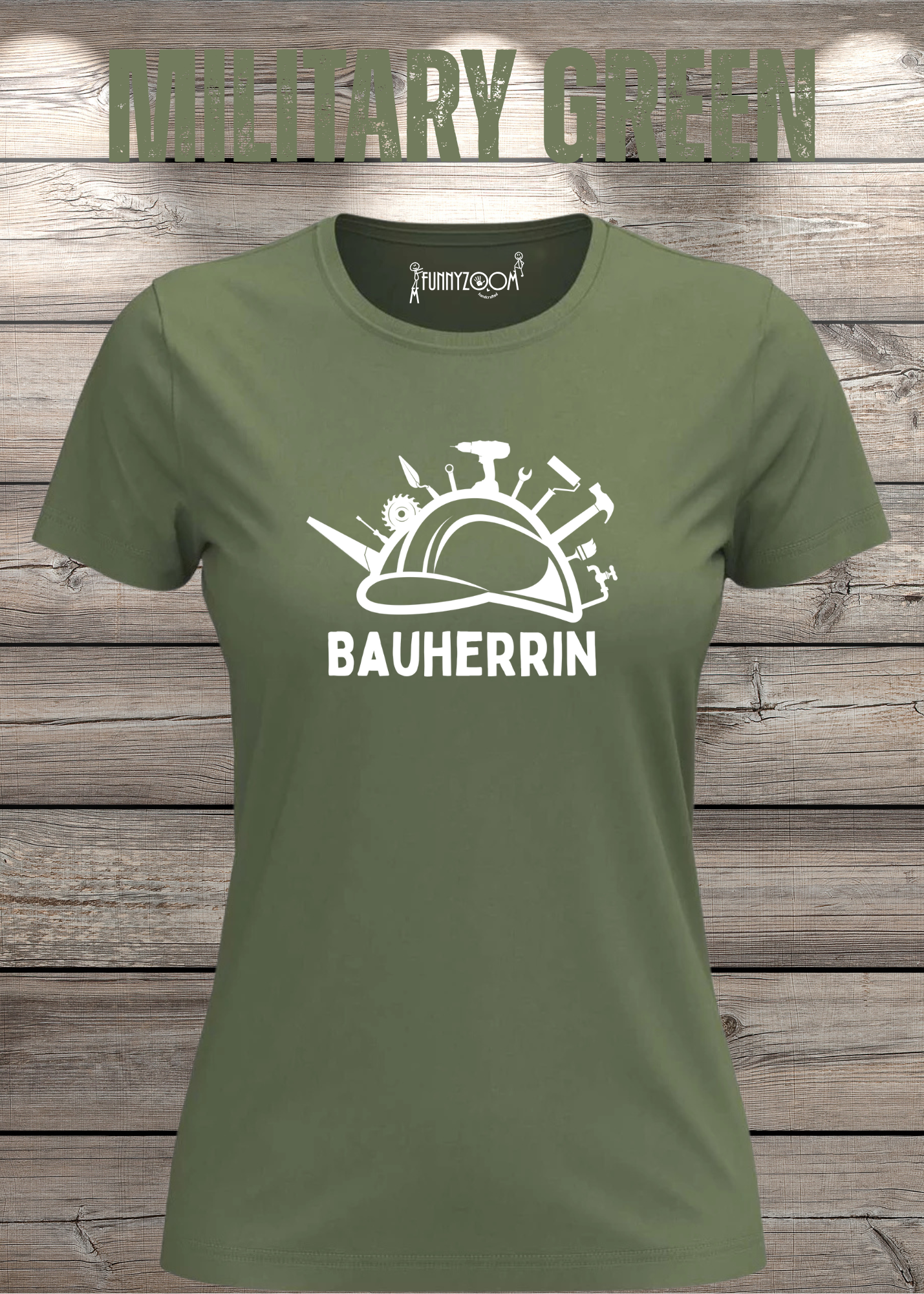 Damen T-Shirt Bauherrin Geschenkidee für Hausbesitzerin Witziges T-Shirt mit Spruch Lustiges Freizeit T-Shirt Haus bauen