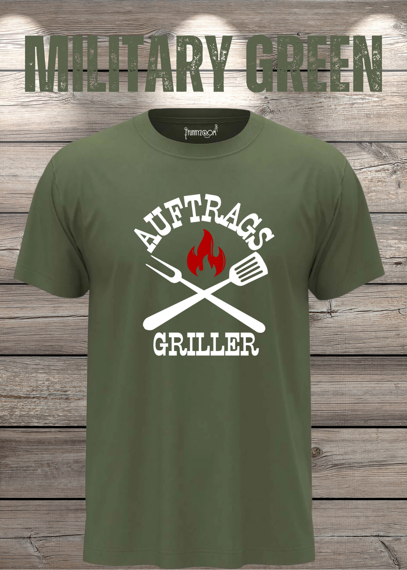 T-Shirt Auftrags-Griller Geschenkidee für Grillmeister Witziges T-Shirt mit Spruch Lustiges Unisex T-Shirt BBQ
