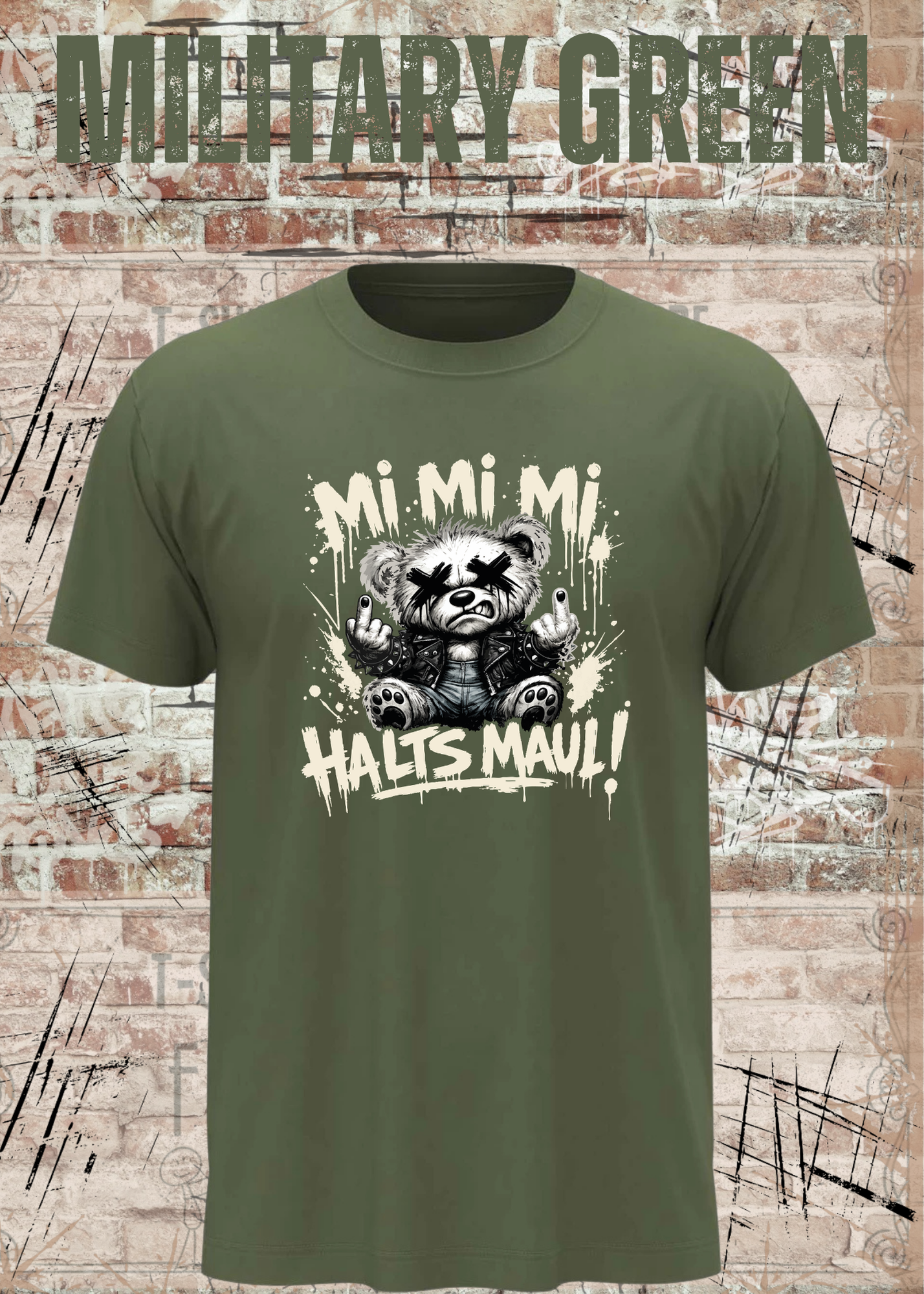 Mi Mi Mi Halt’s Maul T-Shirt – Frecher Teddy Spruch Unisex