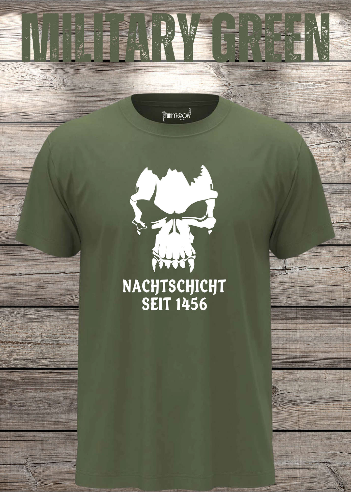 Gothic T-Shirt Skull Totenkopf Vampir Nachtschicht seit 1456 – Unisex Geschenkidee
