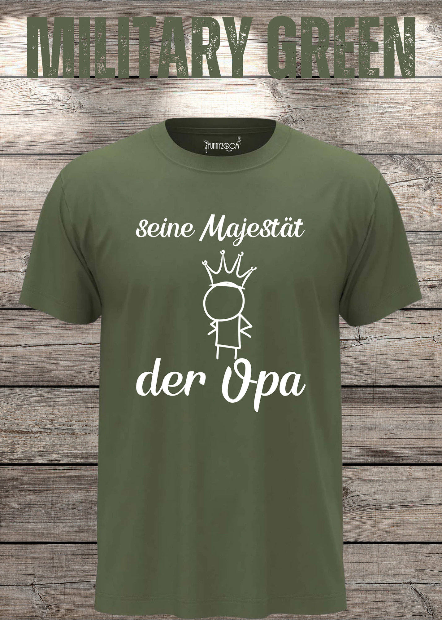 Herren T-Shirt Seine Majestät der Opa - Geburtstagsgeschenk für Opas - Lustiges Geschenk mit Spruch