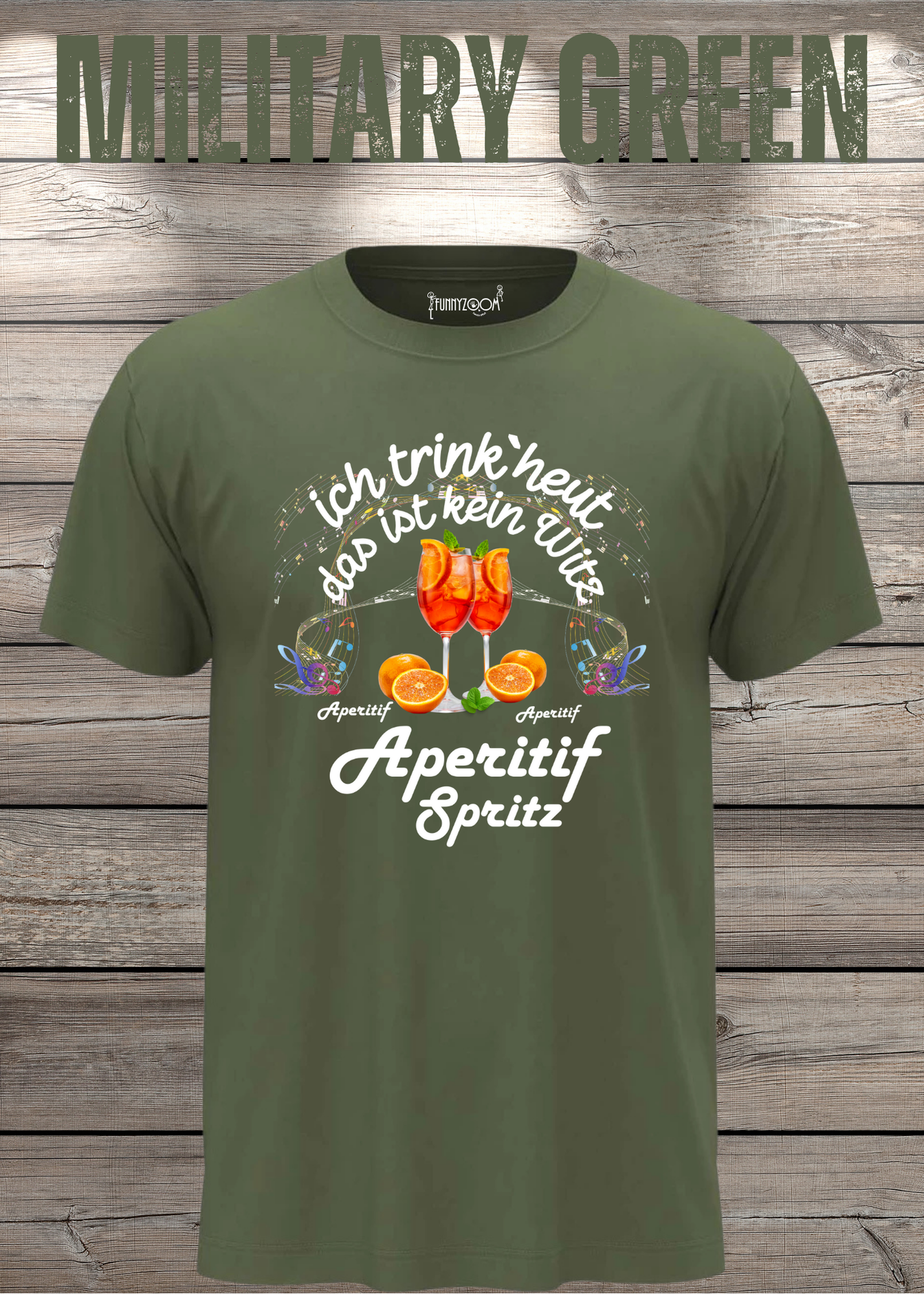 T-Shirt 'Heute trinke ich und das ist kein Witz Aperitif Spritz' - Lustiges Geschenk Unisex