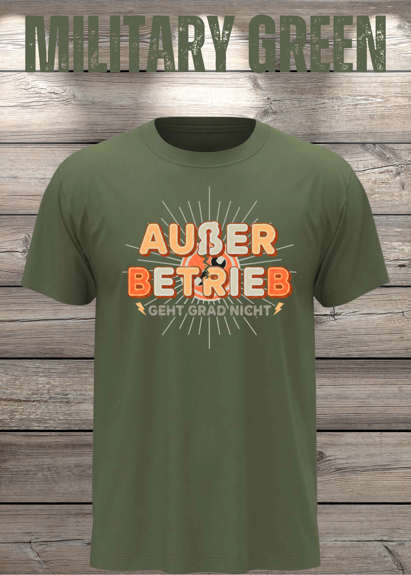 T-Shirt 'Außer Betrieb' - Witziges Spruch-Shirt für Ruhesuchende