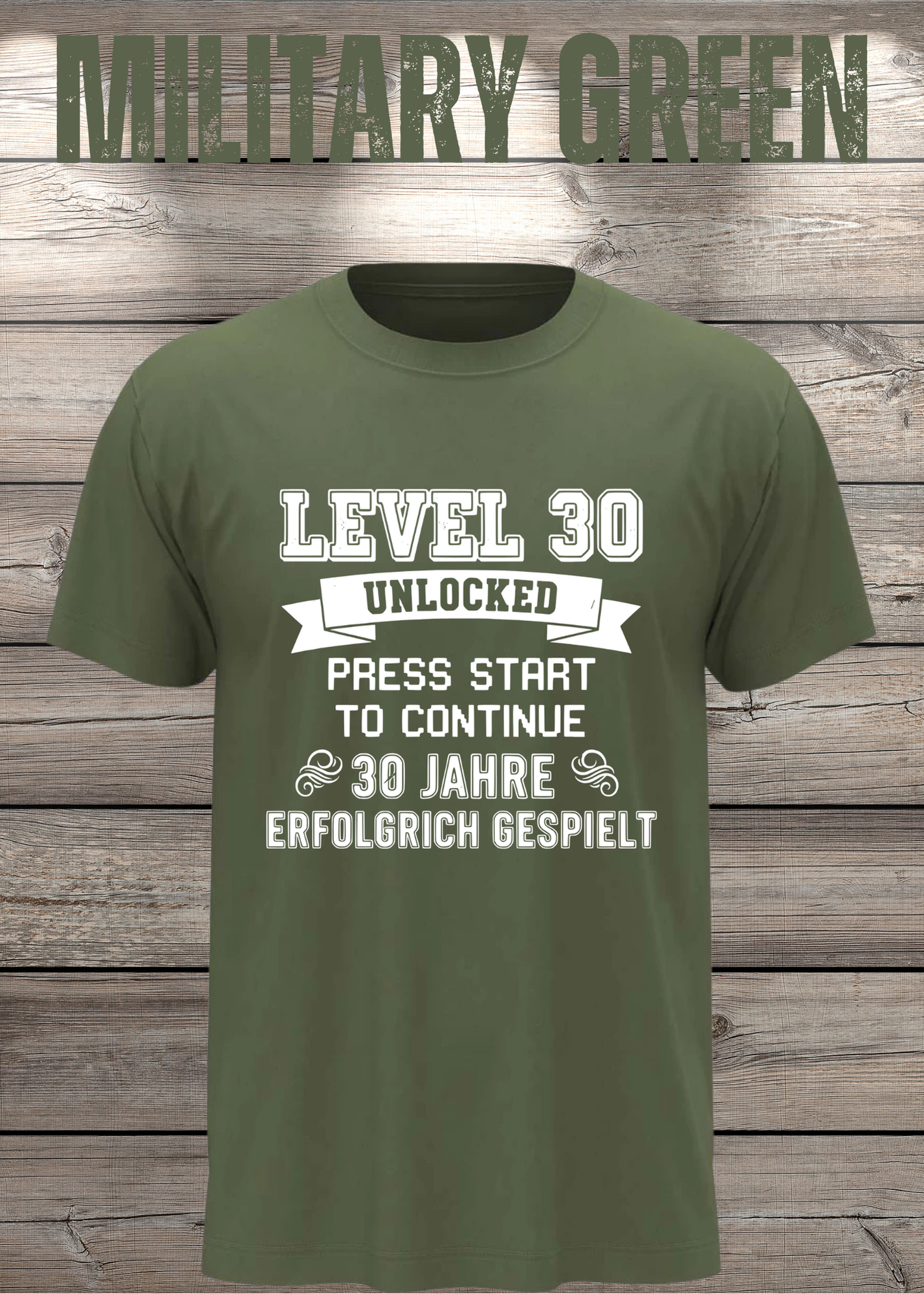 T-Shirt Unisex 'Level 30' - 30er Geburtstag Gamer-Shirt für Levelaufsteiger