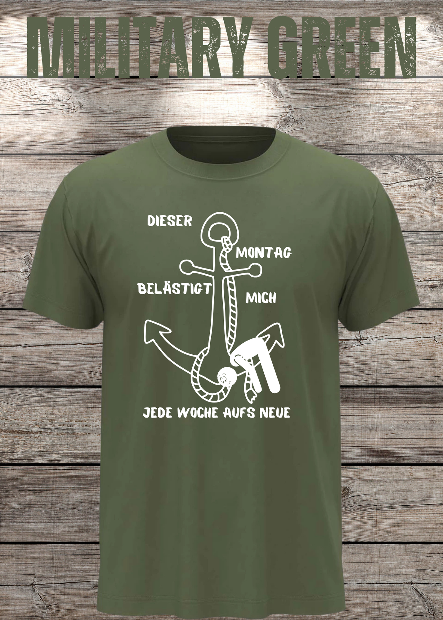 Unisex T-Shirt 'Dieser Montag belästigt mich immer wieder aufs Neue' - Witziges Anti-Montag Shirt