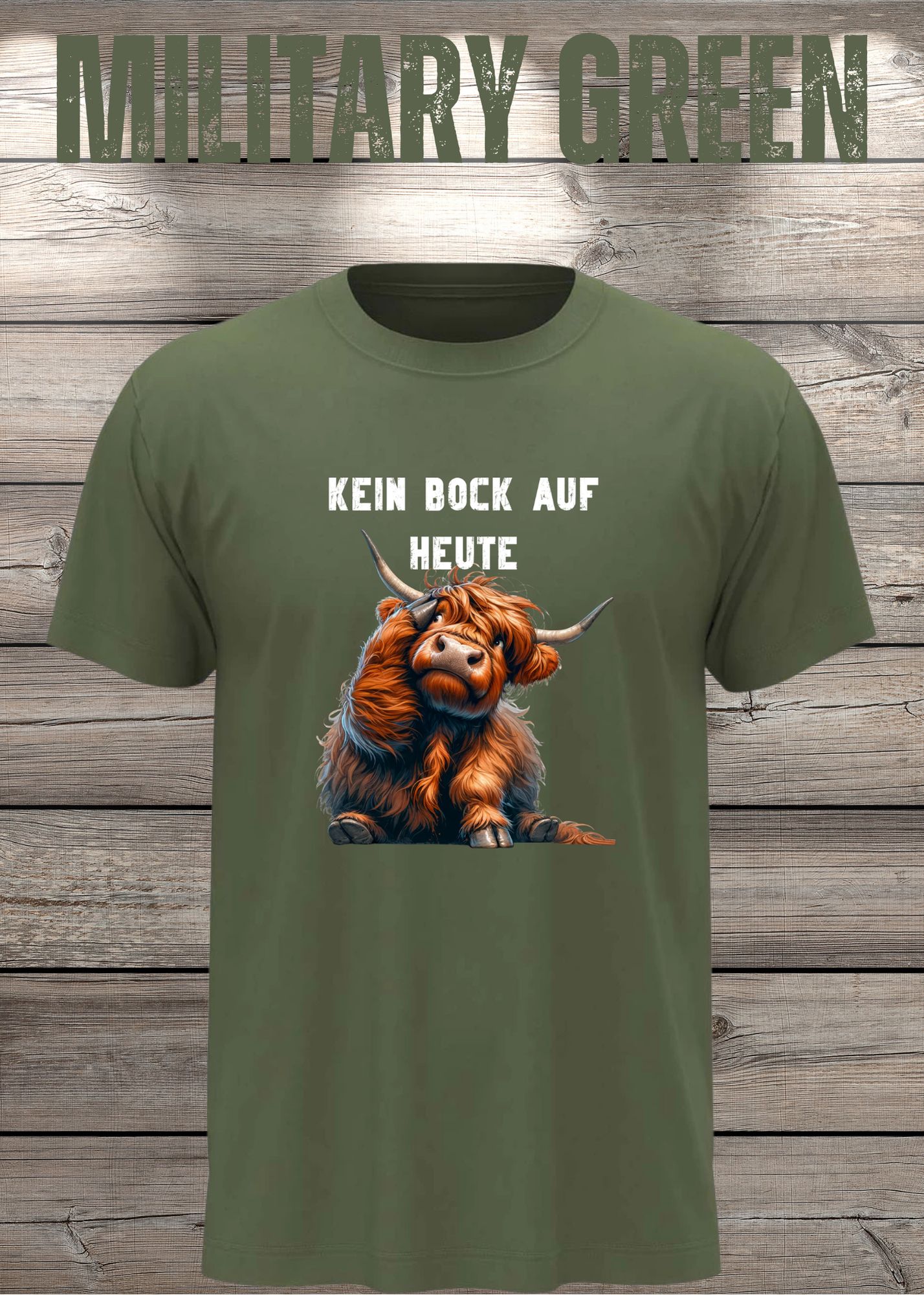 Highland Kuh Unisex T-Shirt Kein Bock auf heute - Montags-Mood