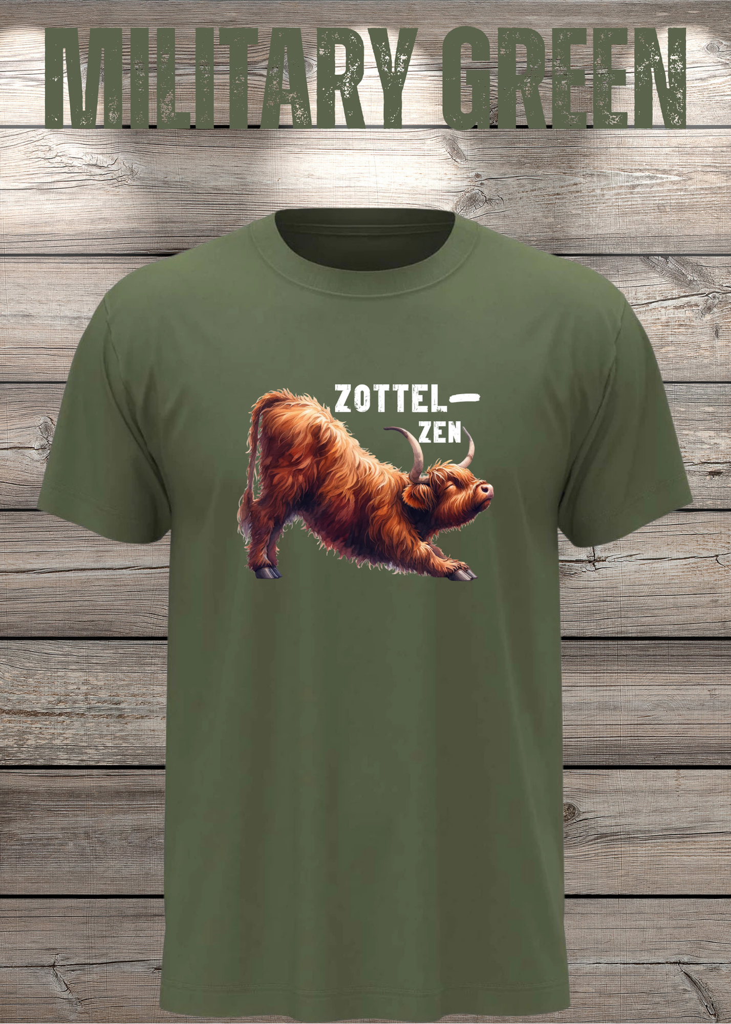 Highland Kuh Unisex T-Shirt - Zottel-Zen - Entspannte Vibes