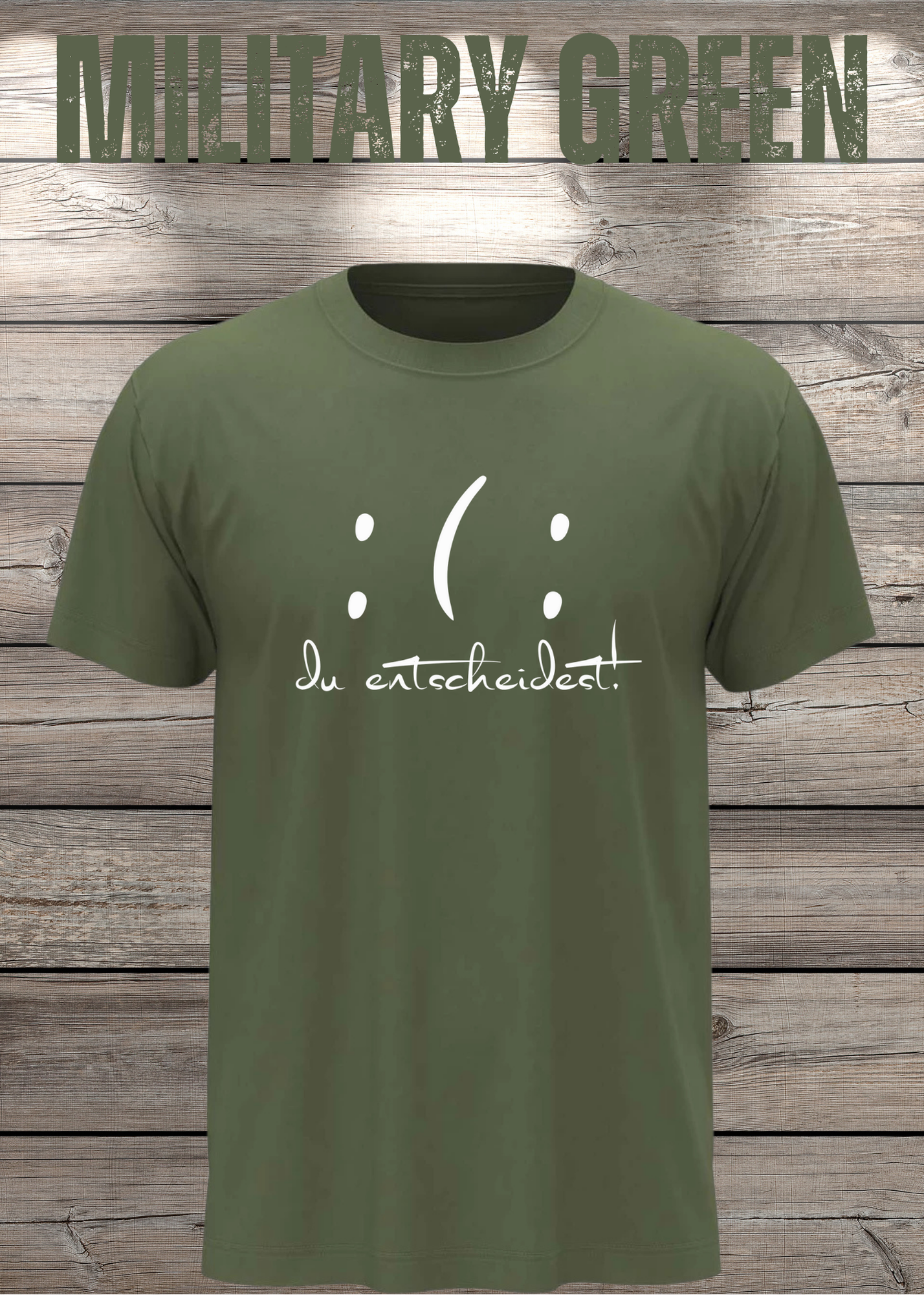 T-Shirt 'Du entscheidest' - Witziges Spruch-Shirt mit gutem & bösem Smiley