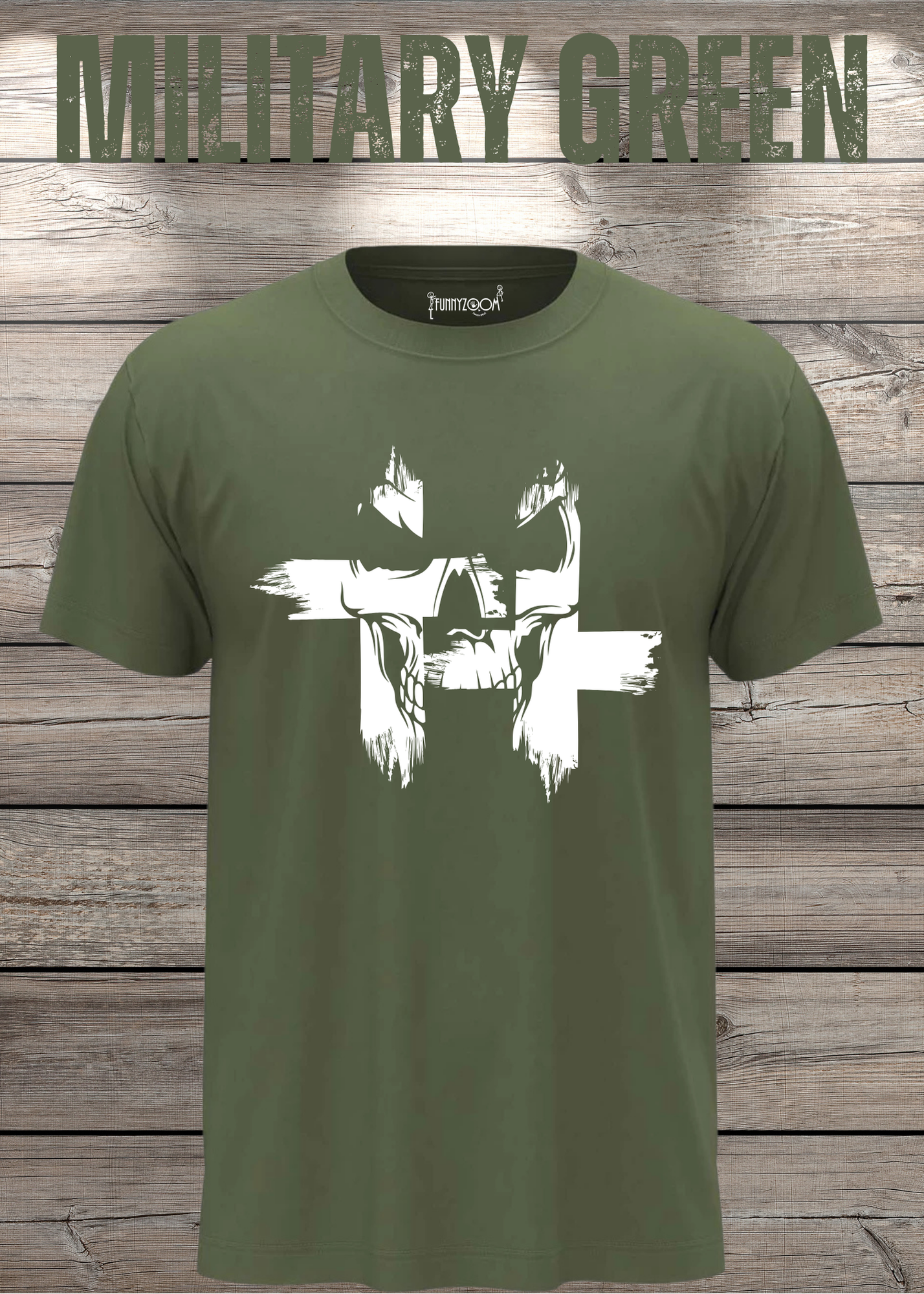 T-Shirt Kreuz Skull Totenkopf - Gothic Geschenkidee Rock Metal Style