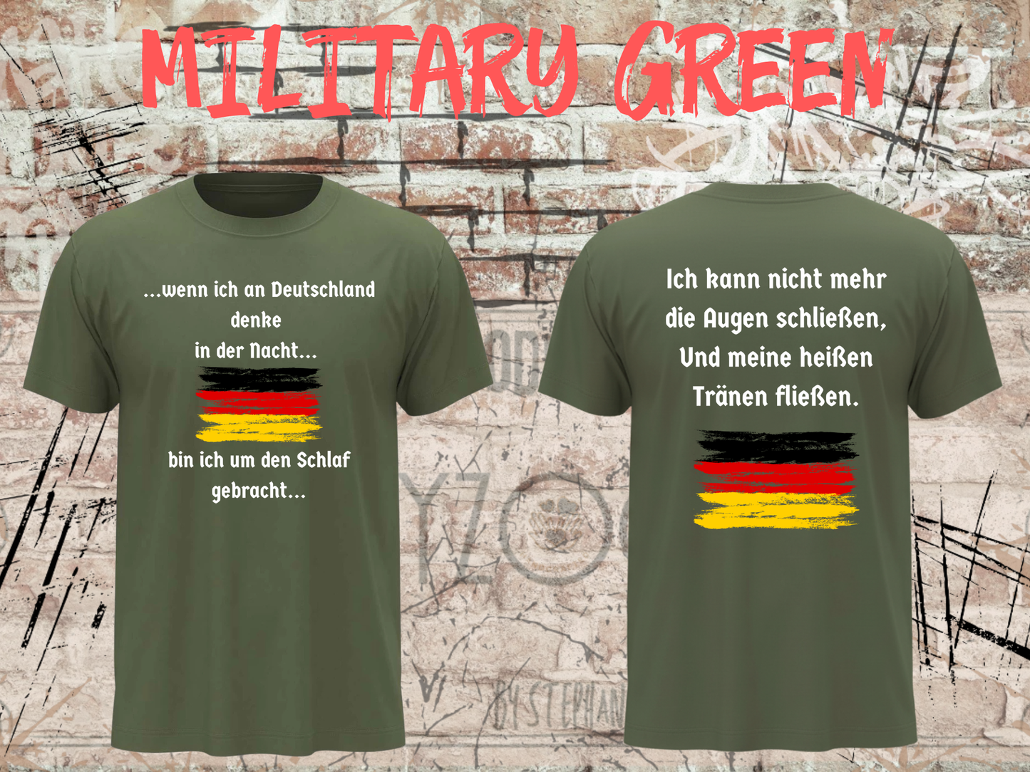 Heinrich Heine T-Shirt „Wenn ich an Deutschland denke“ – Literatur Shirt Unisex